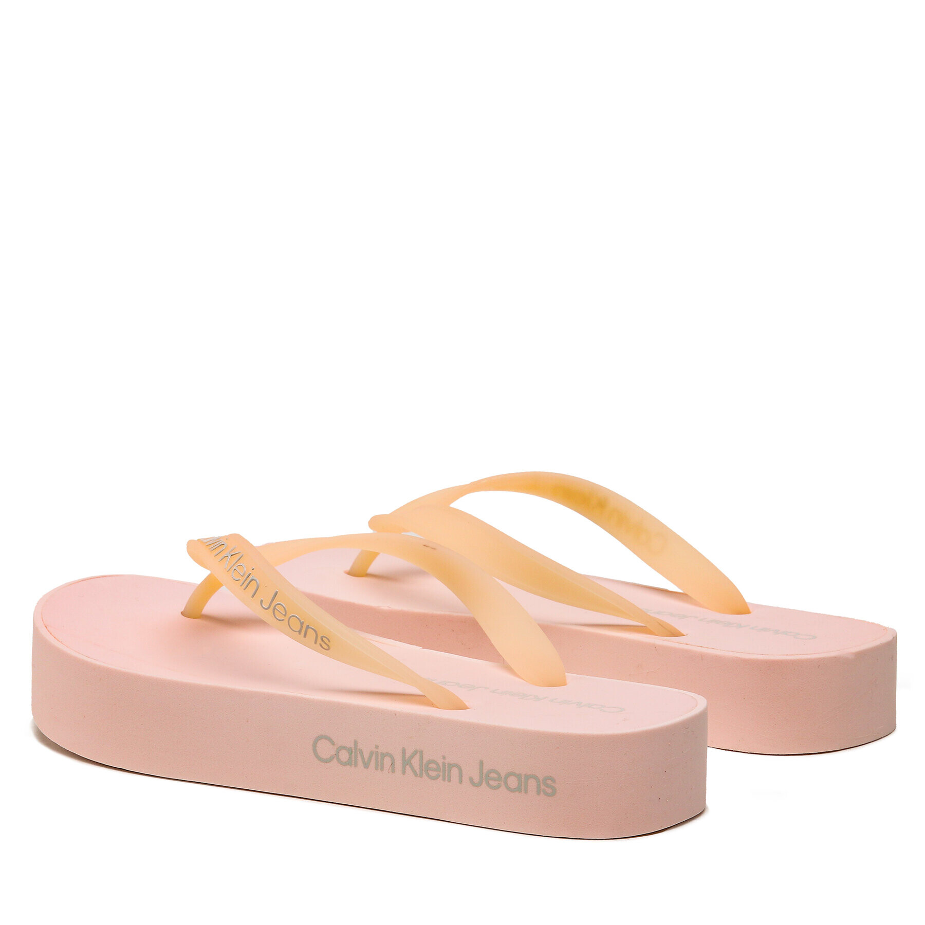 Calvin Klein Jeans Žabky Beach Sandal Flatform Logo YW0YW01092 Růžová - Pepit.cz