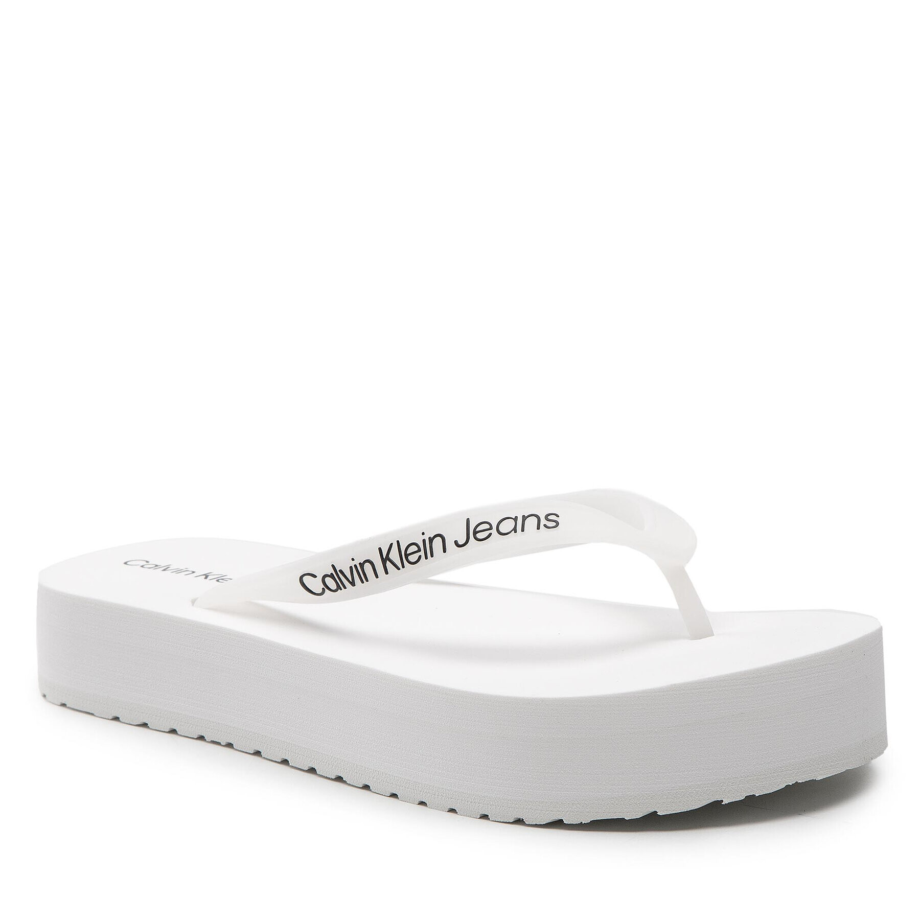 Calvin Klein Jeans Žabky Beach Sandal Flatform YW0YW00716 Bílá - Pepit.cz