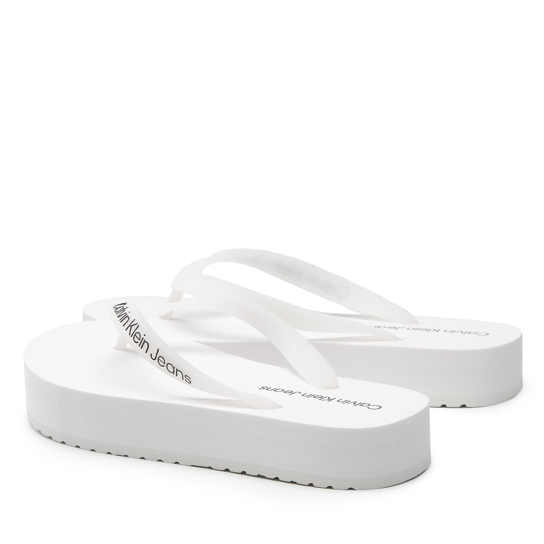 Calvin Klein Jeans Žabky Beach Sandal Flatform YW0YW00716 Bílá - Pepit.cz