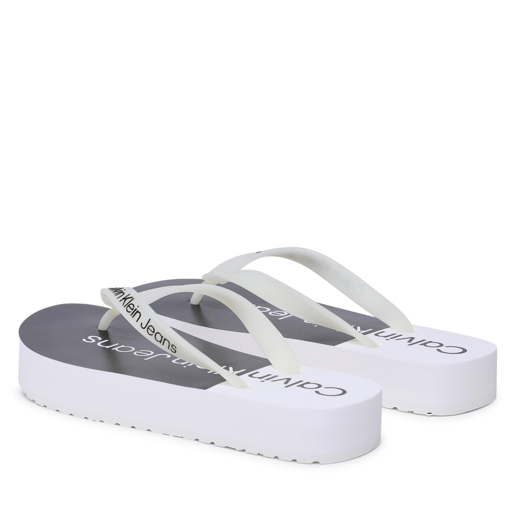 Calvin Klein Jeans Žabky Beach Sandal Flatform YW0YW00716 Bílá - Pepit.cz