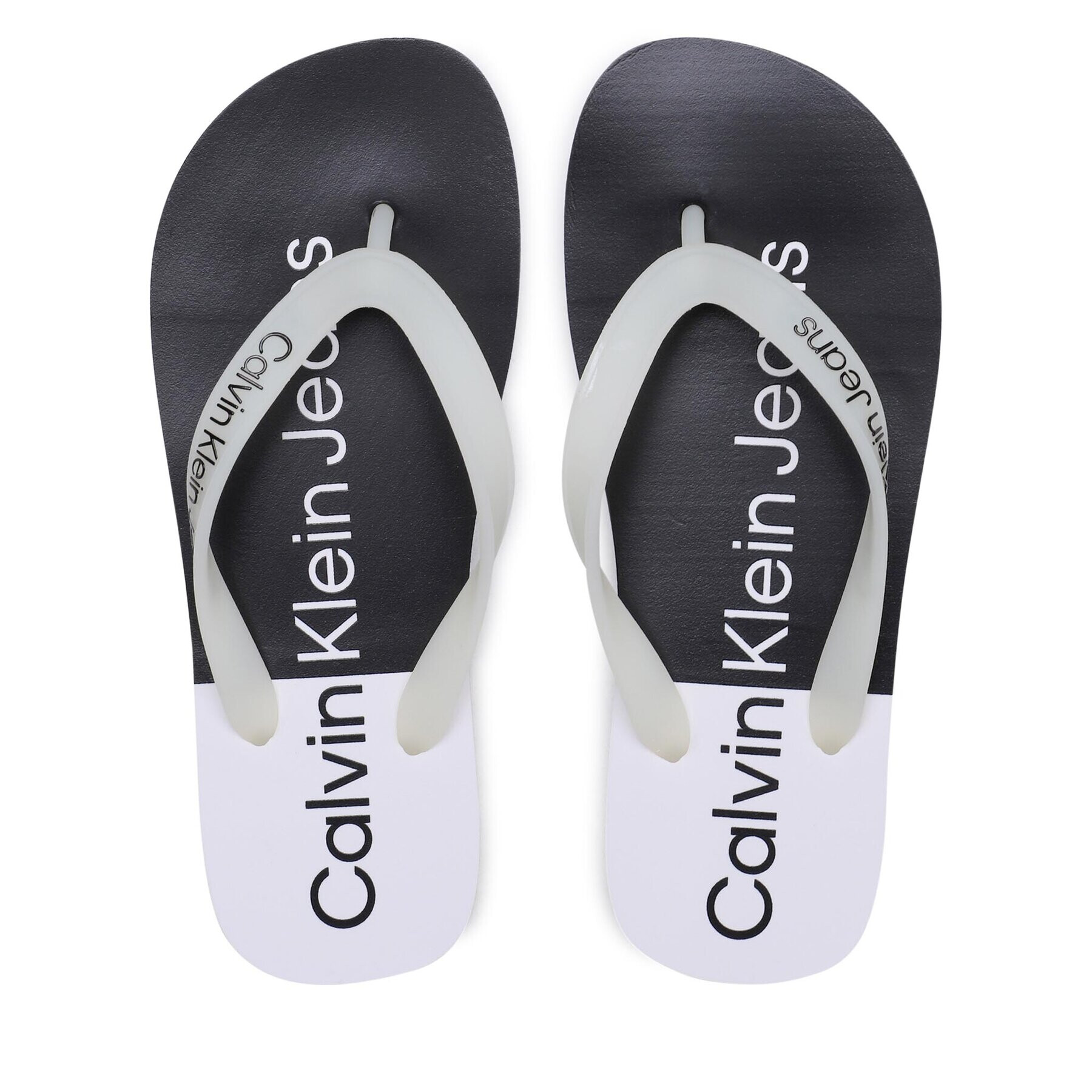 Calvin Klein Jeans Žabky Beach Sandal Flatform YW0YW00716 Bílá - Pepit.cz