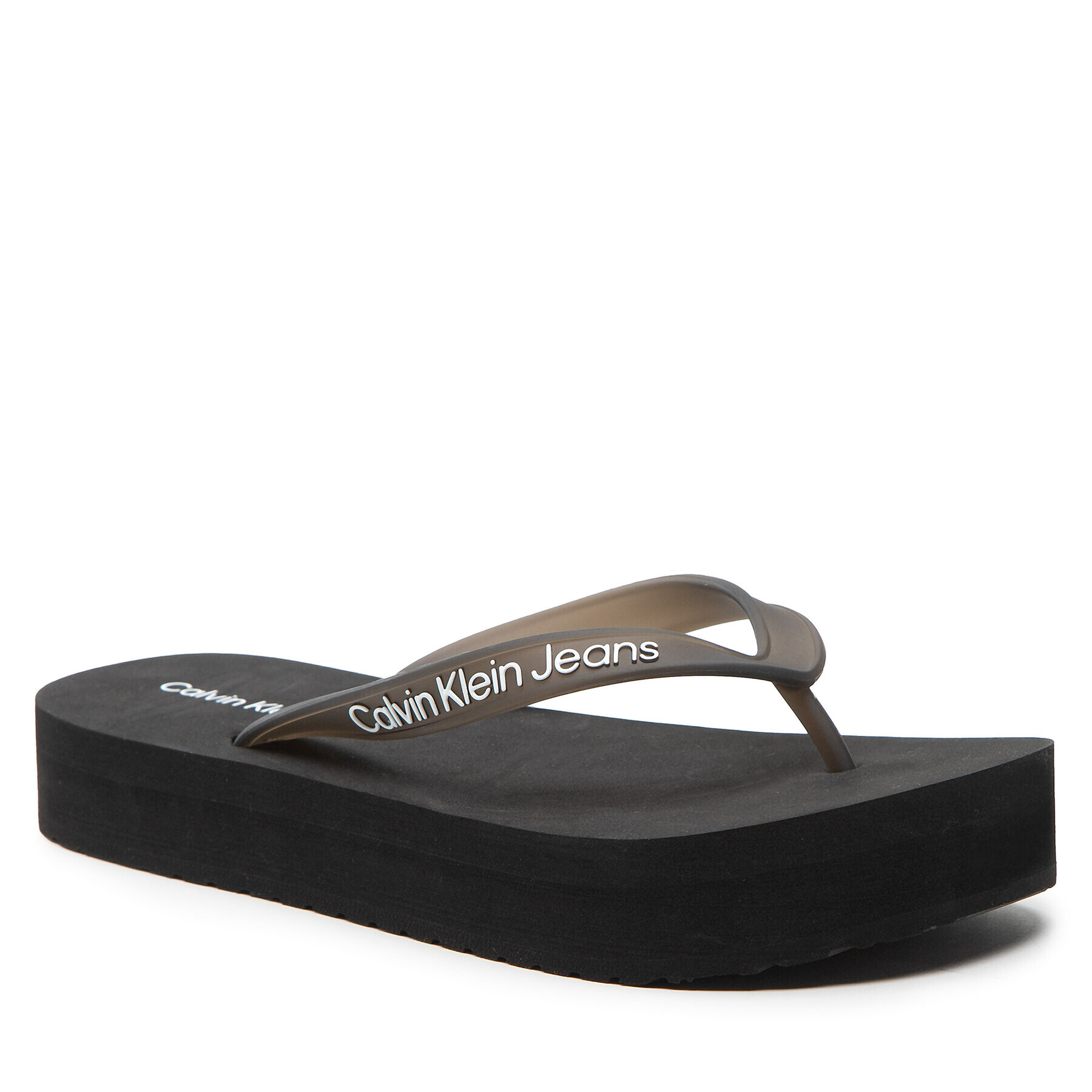 Calvin Klein Jeans Žabky Beach Sandal Flatform YW0YW00716 Černá - Pepit.cz