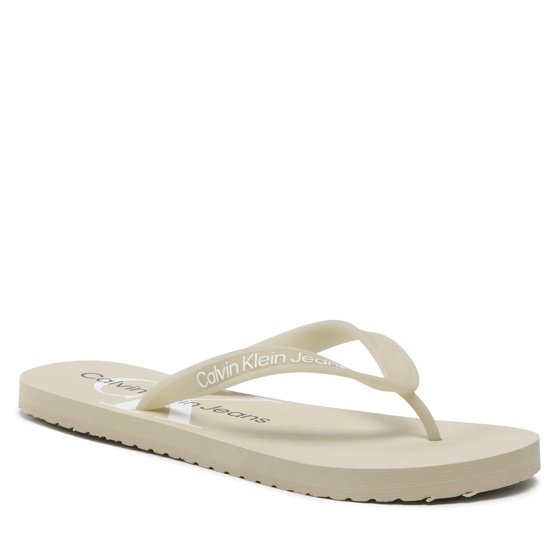 Calvin Klein Jeans Žabky Beach Sandal Monogram Tpu YM0YM00055 Béžová - Pepit.cz