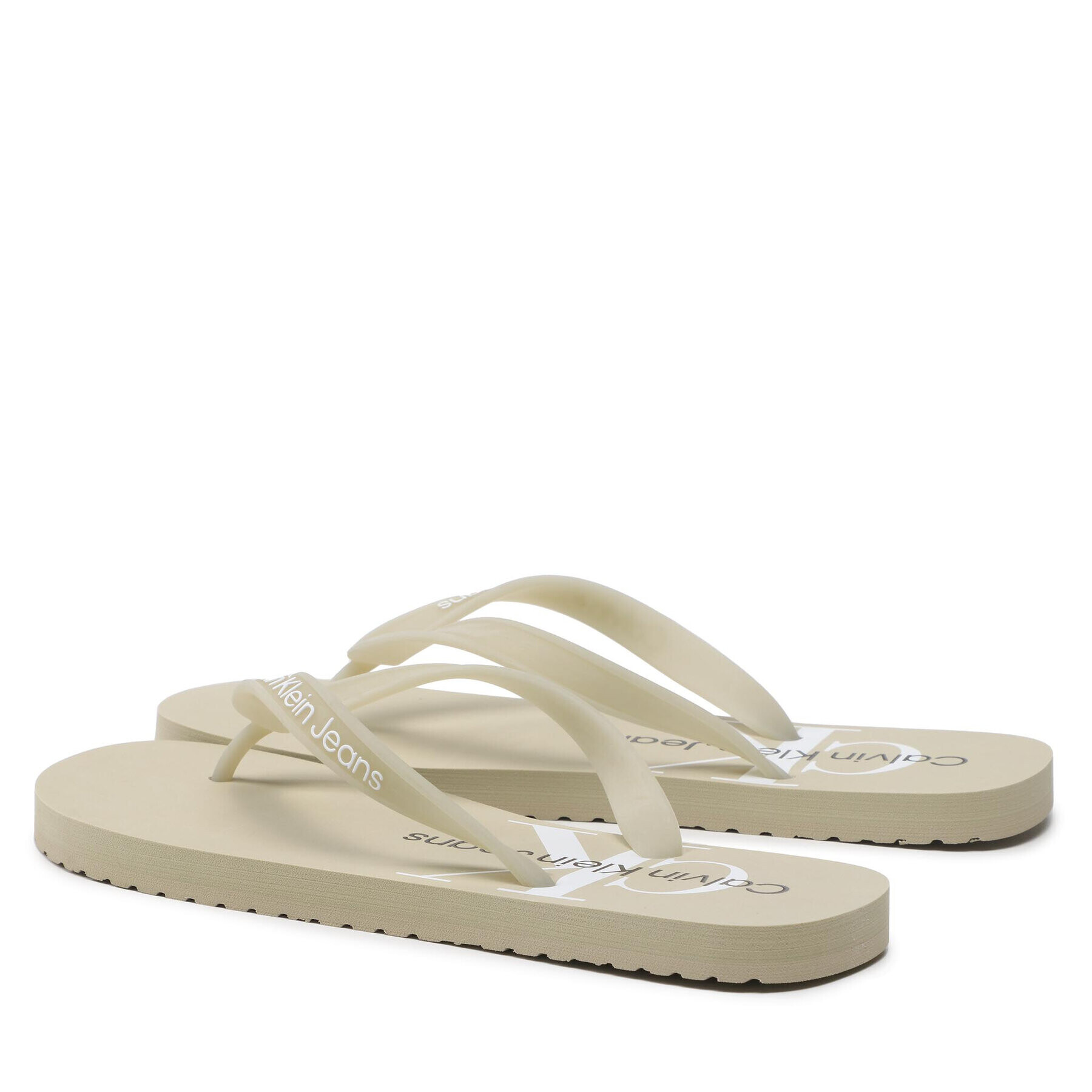 Calvin Klein Jeans Žabky Beach Sandal Monogram Tpu YM0YM00055 Béžová - Pepit.cz