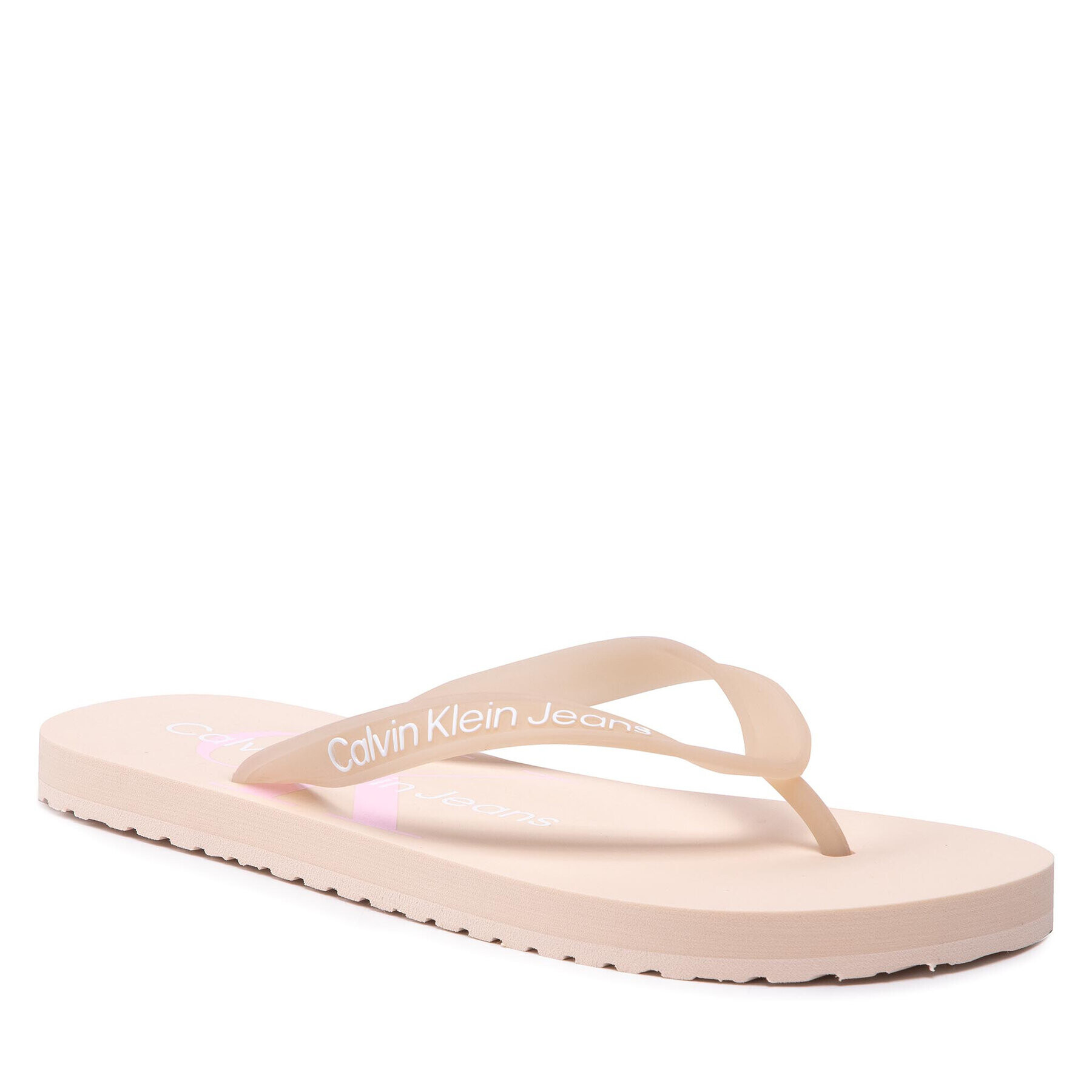 Calvin Klein Jeans Žabky Beach Sandal Monogram Tpu YW0YW00098 Béžová - Pepit.cz