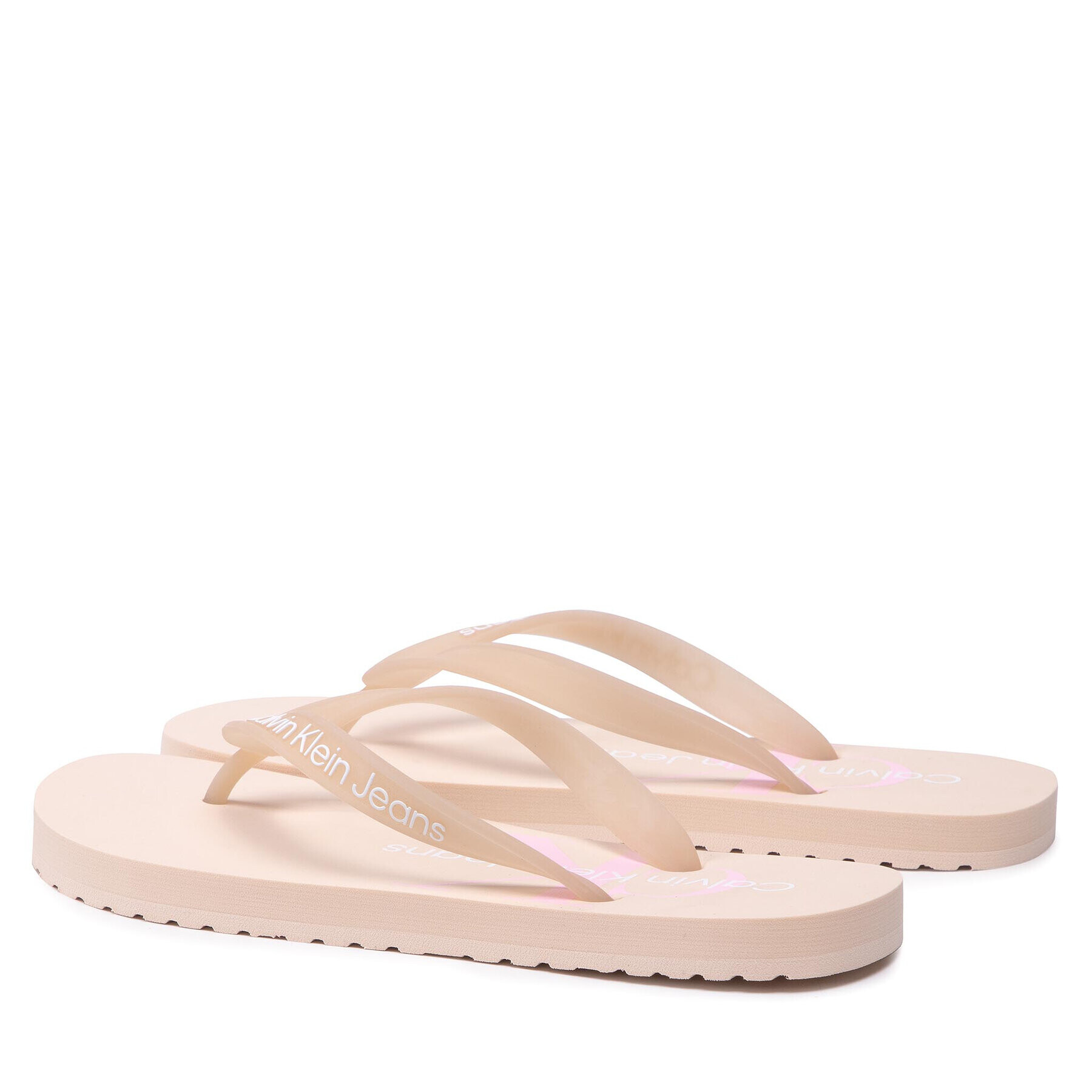 Calvin Klein Jeans Žabky Beach Sandal Monogram Tpu YW0YW00098 Béžová - Pepit.cz