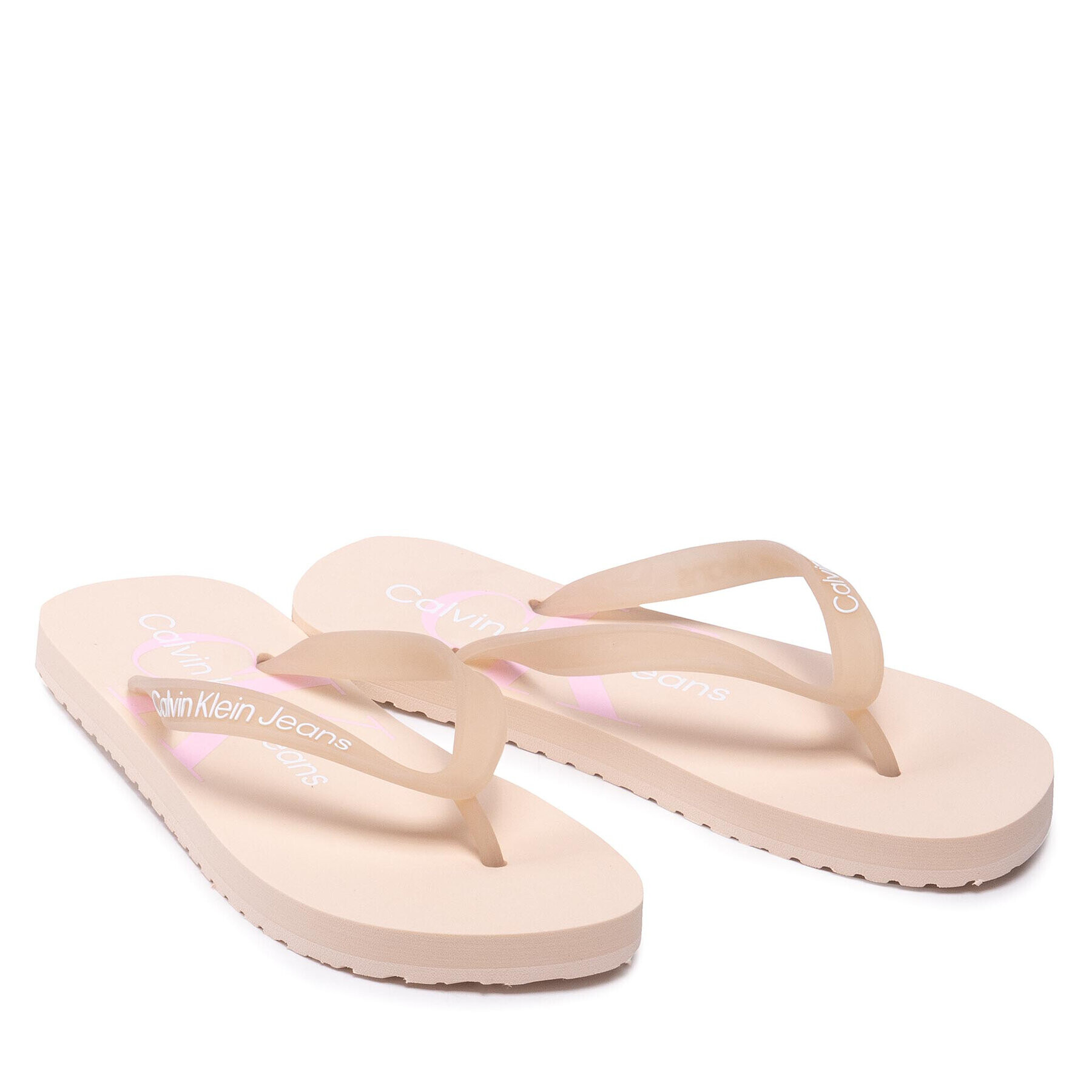 Calvin Klein Jeans Žabky Beach Sandal Monogram Tpu YW0YW00098 Béžová - Pepit.cz