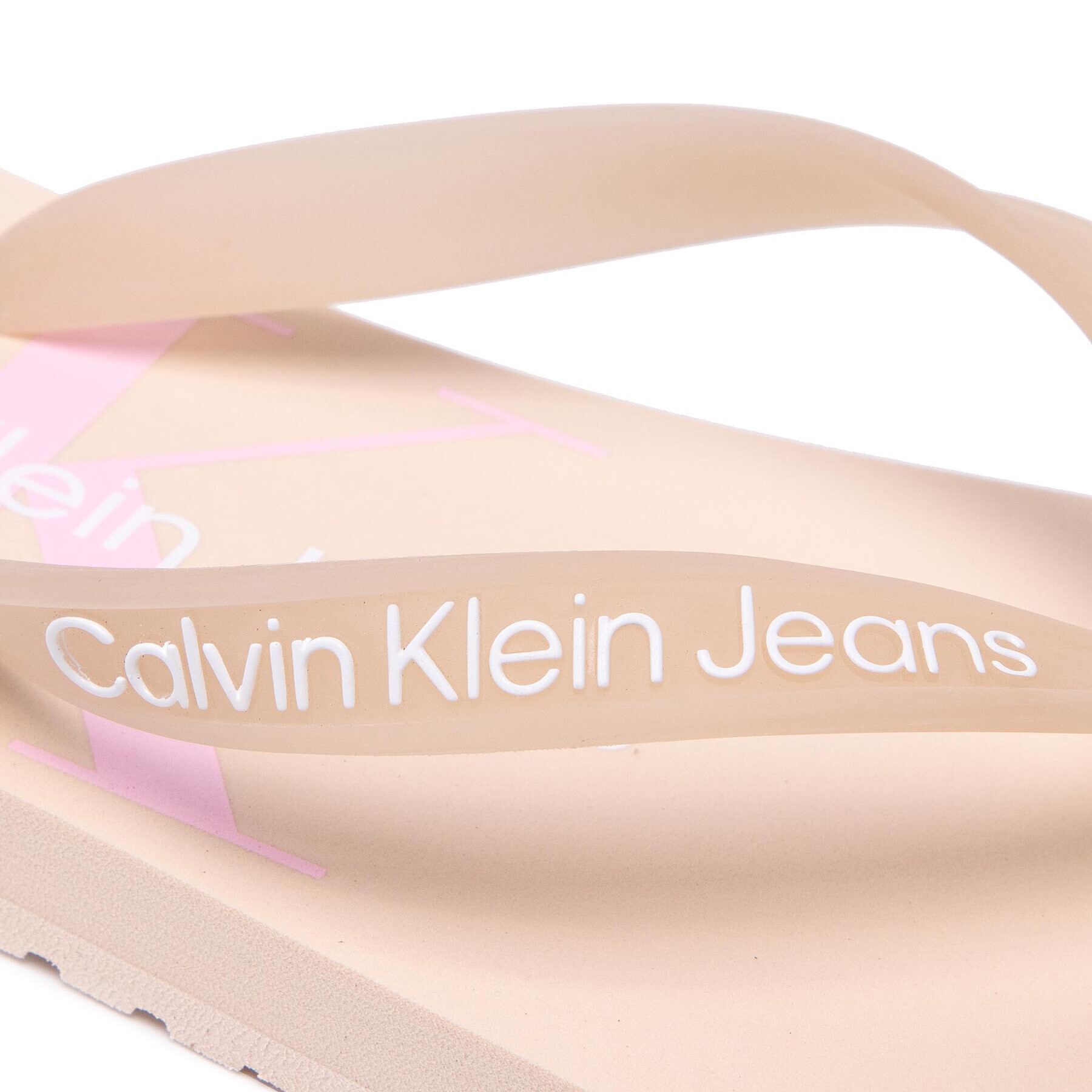 Calvin Klein Jeans Žabky Beach Sandal Monogram Tpu YW0YW00098 Béžová - Pepit.cz