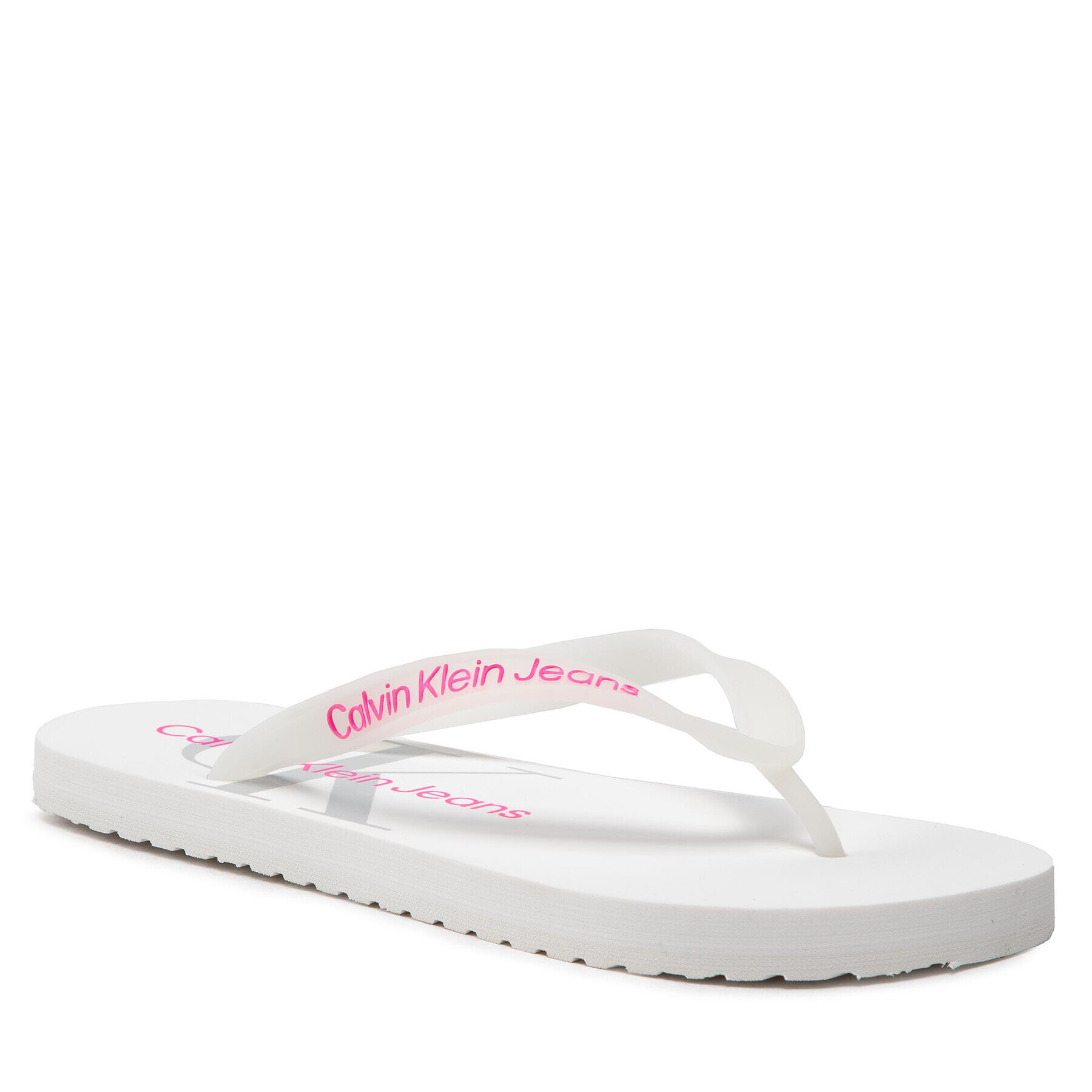 Calvin Klein Jeans Žabky Beach Sandal Monogram YW0YW00098 Bílá - Pepit.cz