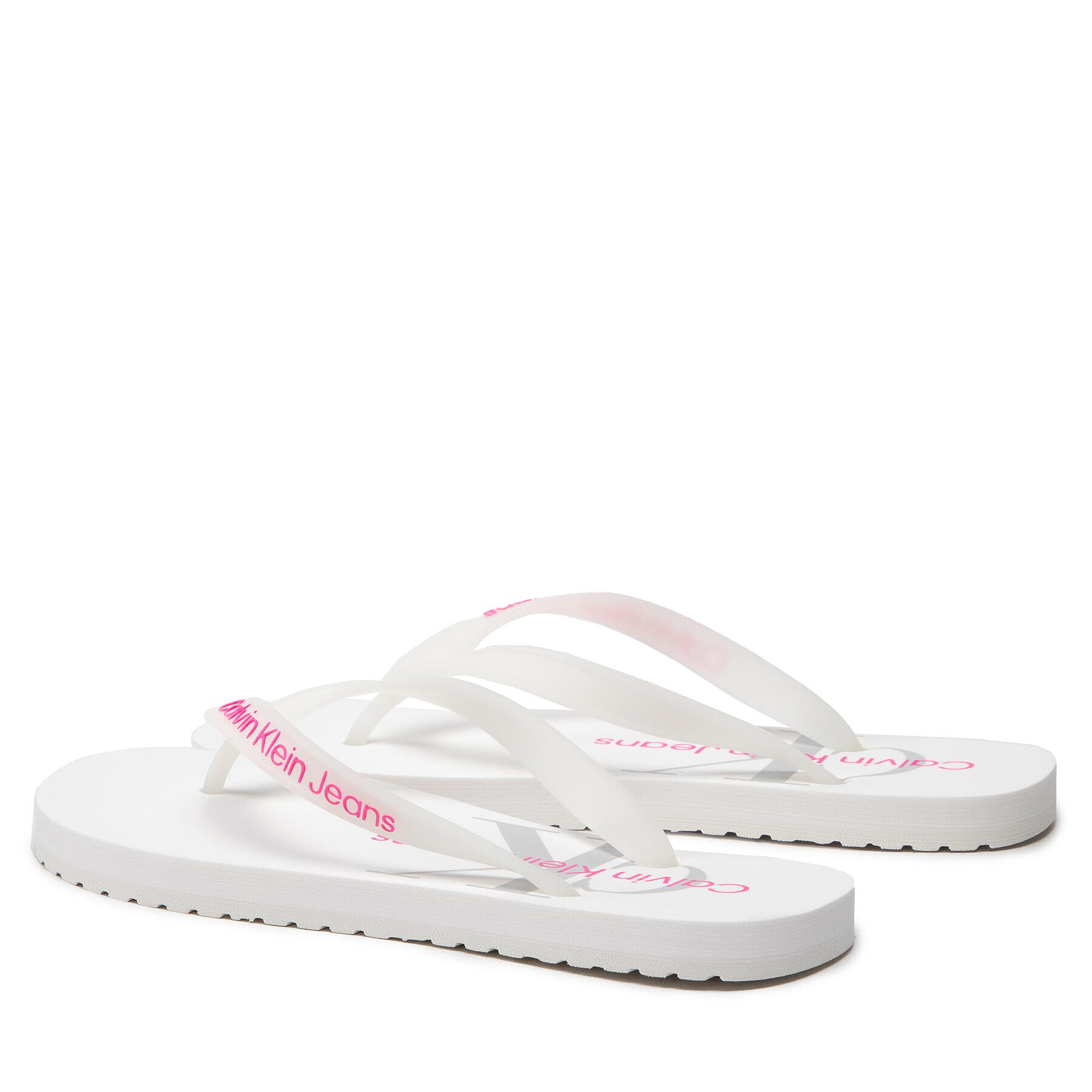 Calvin Klein Jeans Žabky Beach Sandal Monogram YW0YW00098 Bílá - Pepit.cz