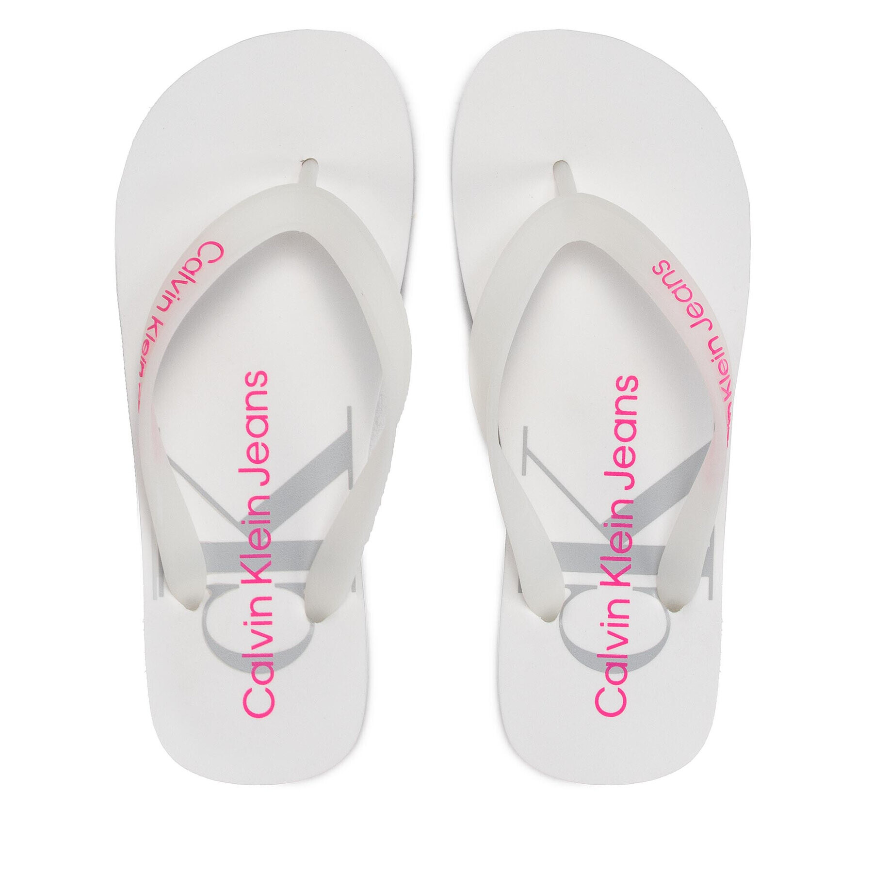 Calvin Klein Jeans Žabky Beach Sandal Monogram YW0YW00098 Bílá - Pepit.cz