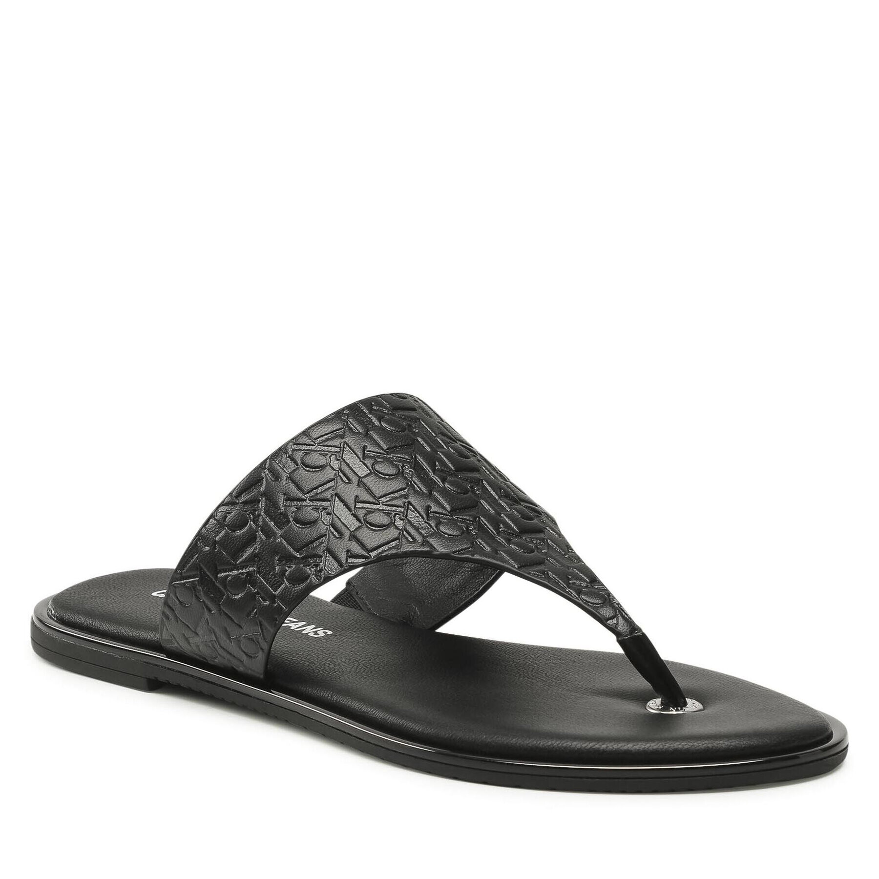 Calvin Klein Jeans Žabky Flat Sandal Toe Slide Em Pa-Pl YW0YW00142 Černá - Pepit.cz