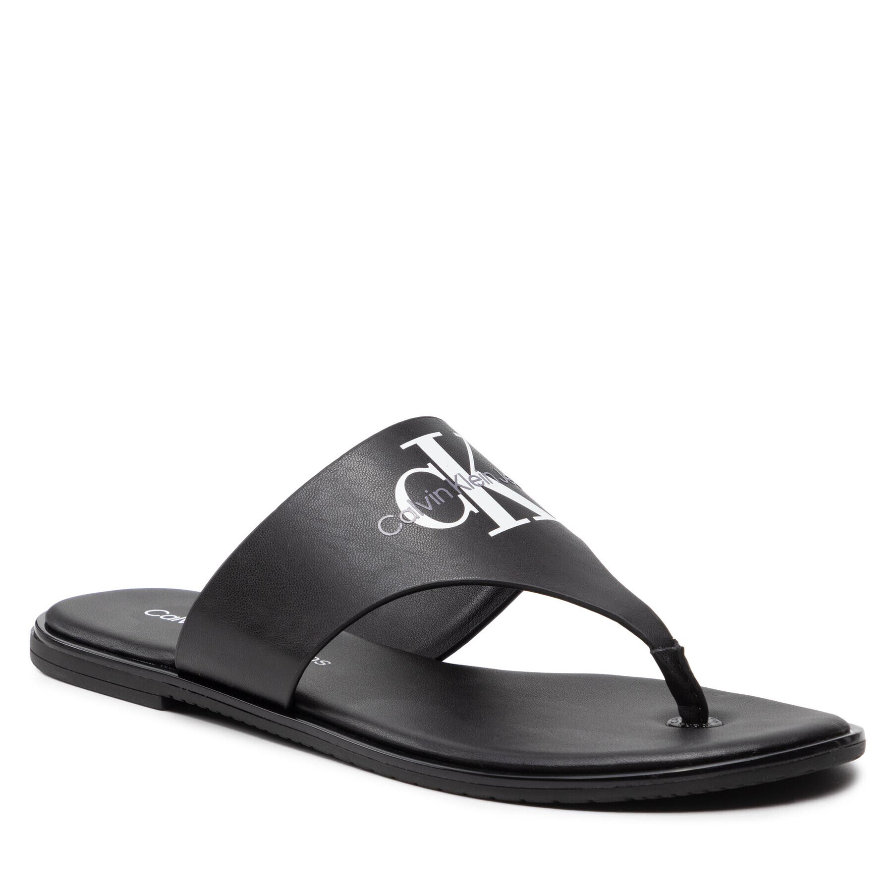 Calvin Klein Jeans Žabky Flat Sandal Toe Slide Lth YW0YW00538 Černá - Pepit.cz