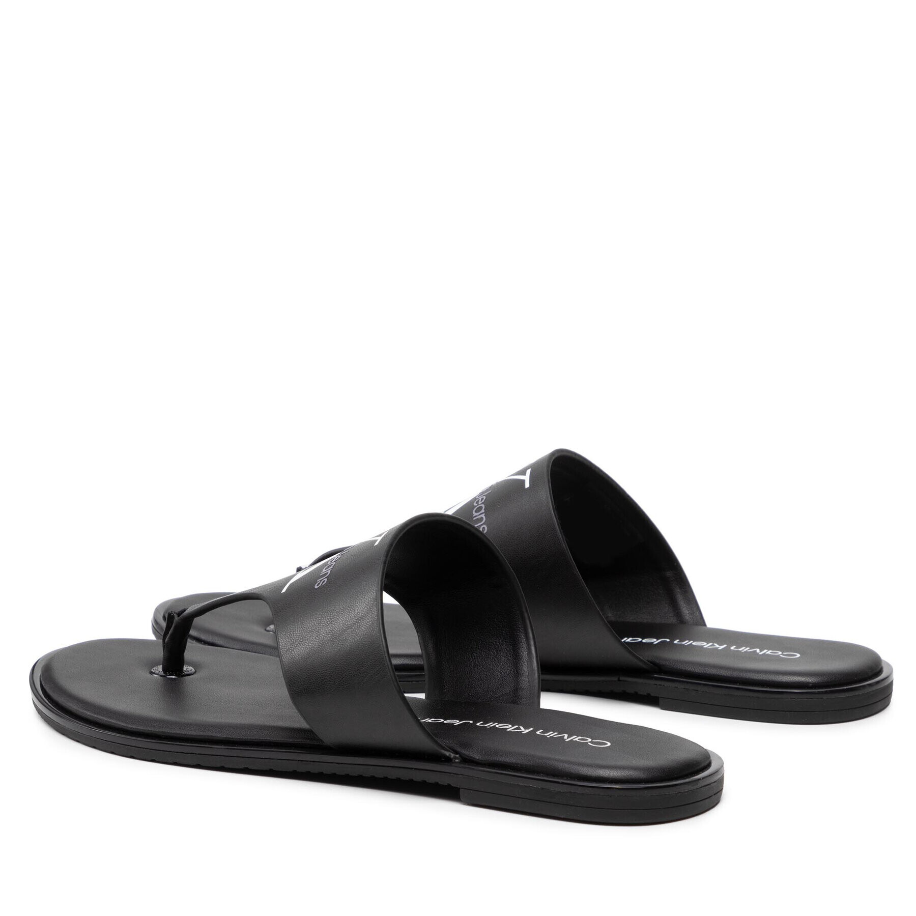 Calvin Klein Jeans Žabky Flat Sandal Toe Slide Lth YW0YW00538 Černá - Pepit.cz