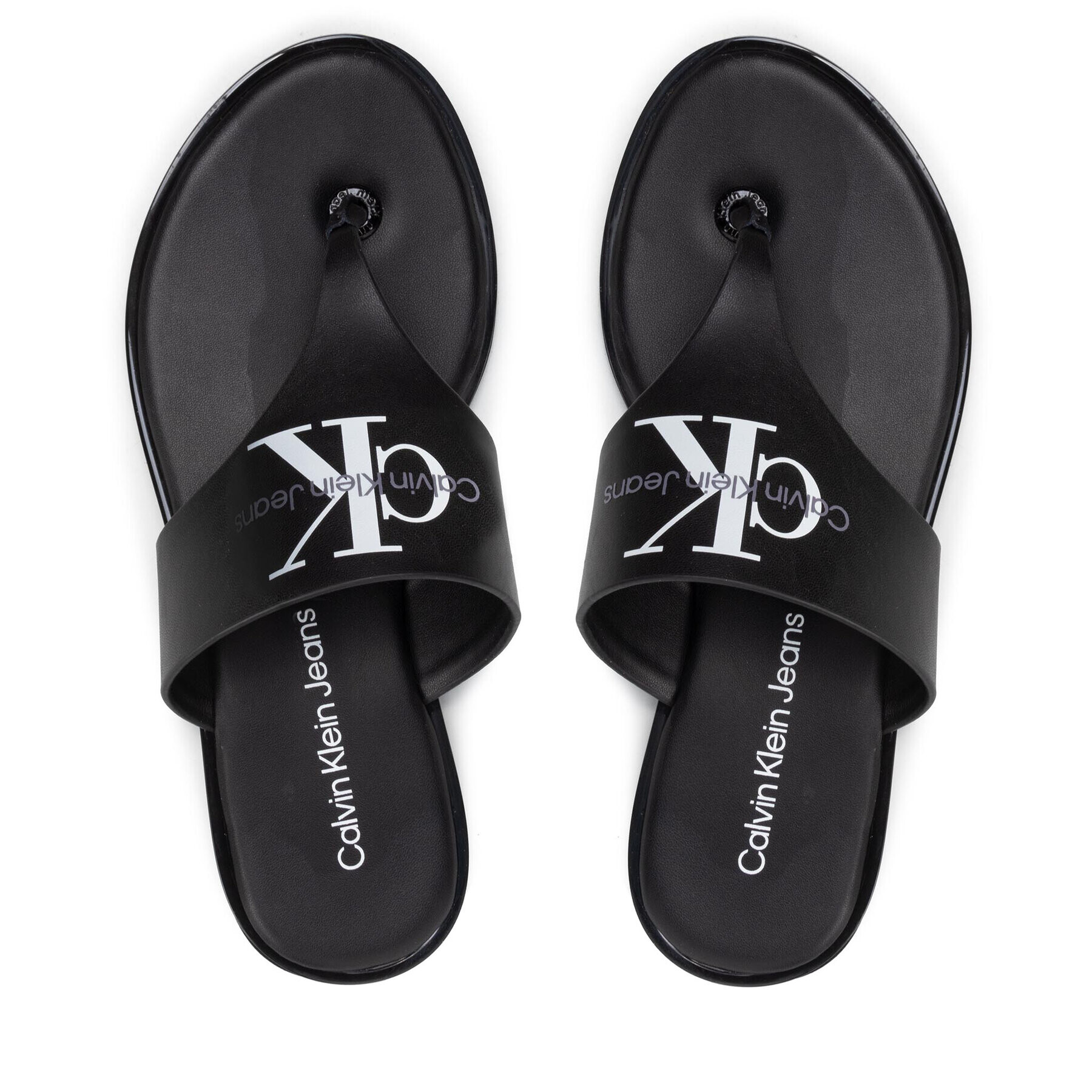 Calvin Klein Jeans Žabky Flat Sandal Toe Slide Lth YW0YW00538 Černá - Pepit.cz