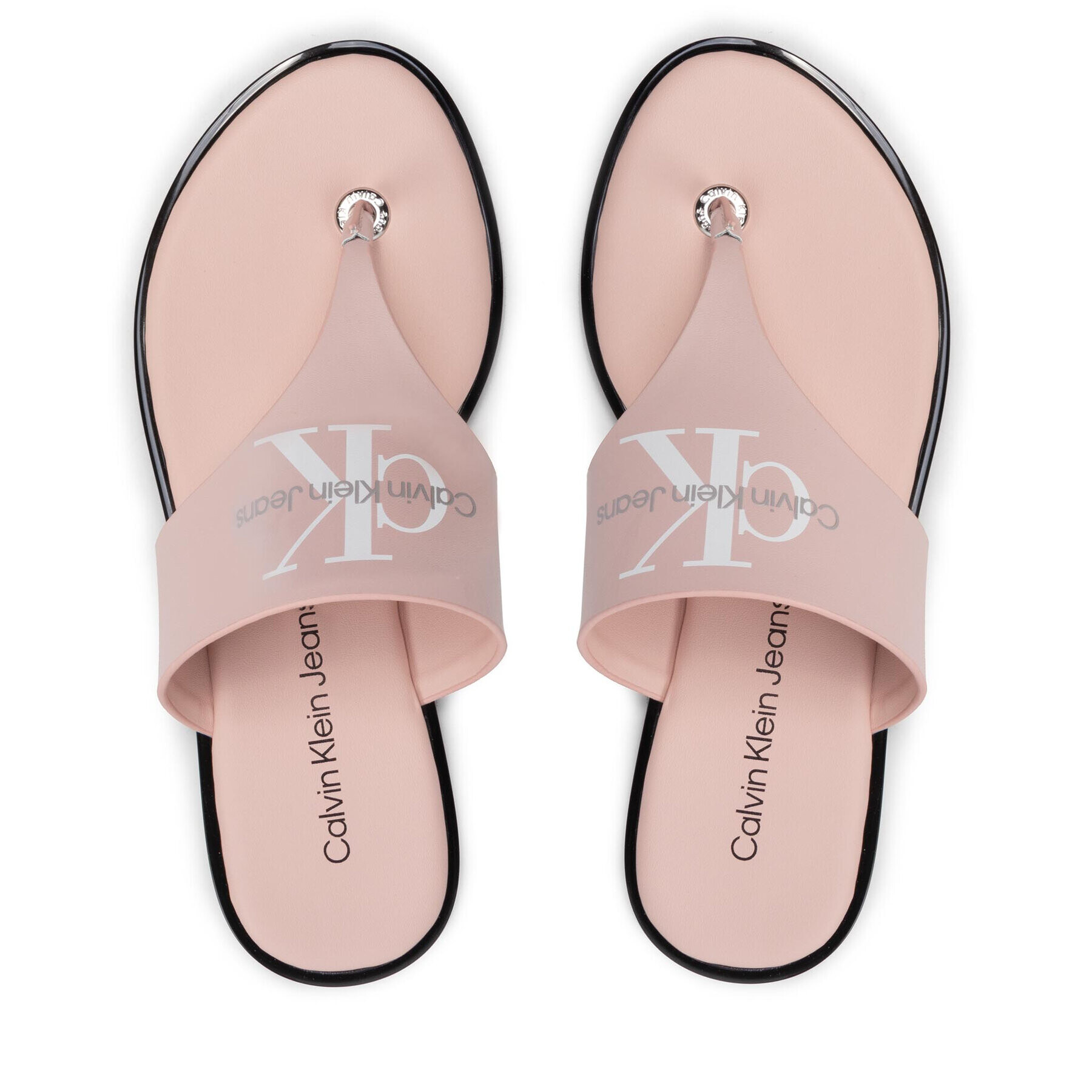 Calvin Klein Jeans Žabky Flat Sandal Toe Slide Lth YW0YW00538 Růžová - Pepit.cz