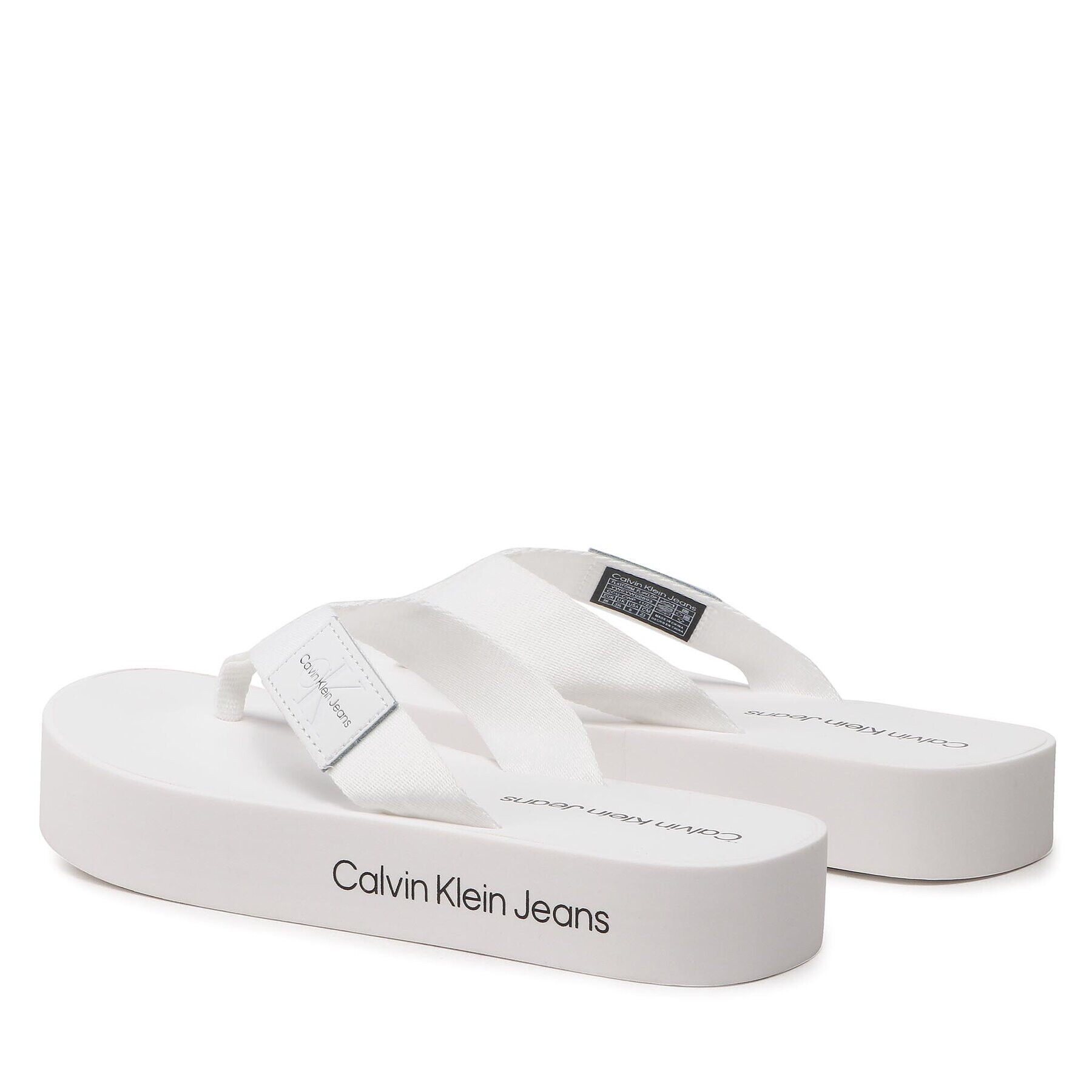 Calvin Klein Jeans Žabky Flatform Flipflop YW0YW00993 Bílá - Pepit.cz