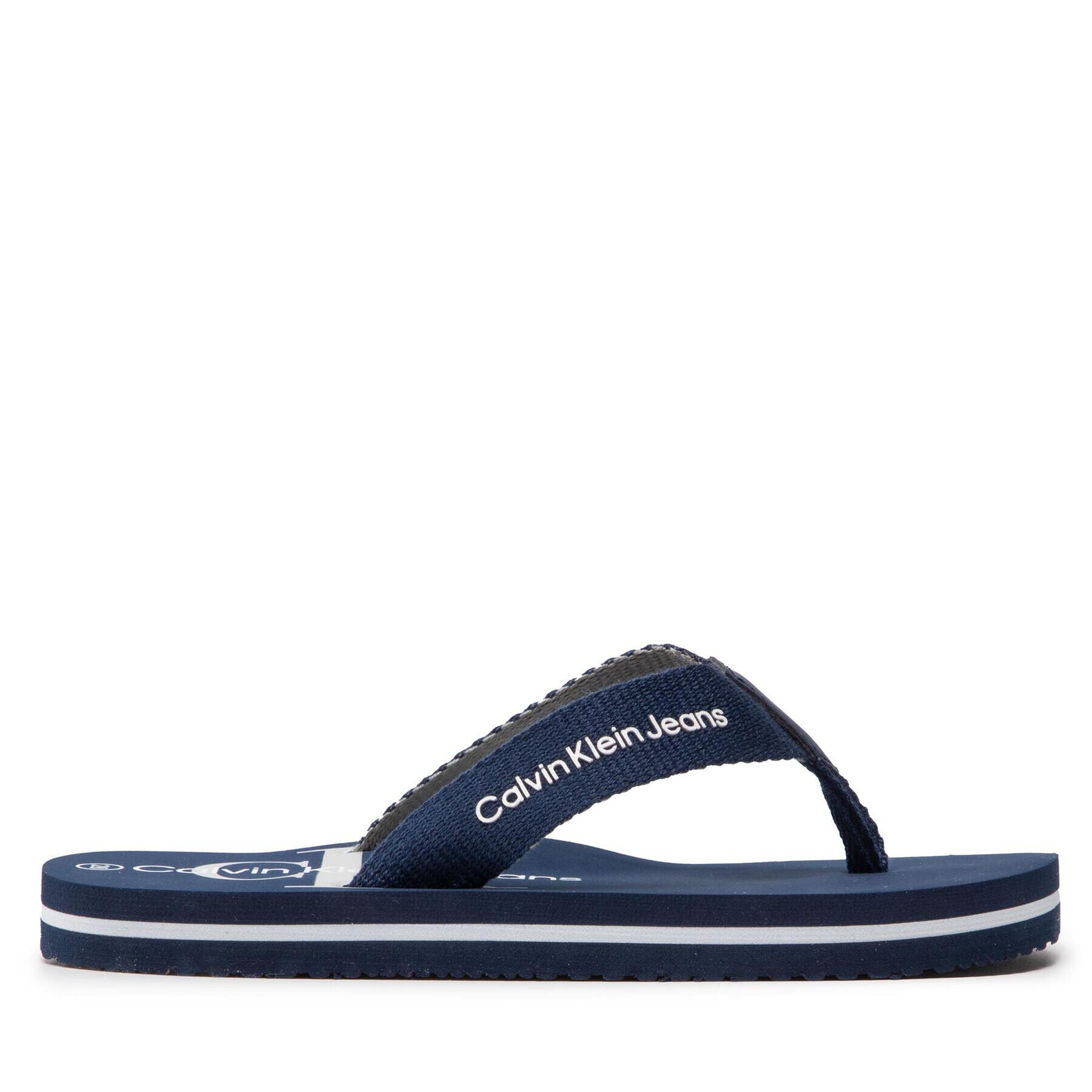 Calvin Klein Jeans Žabky Logo Print Flip Flop V3B8-80155-0058 M Tmavomodrá - Pepit.cz