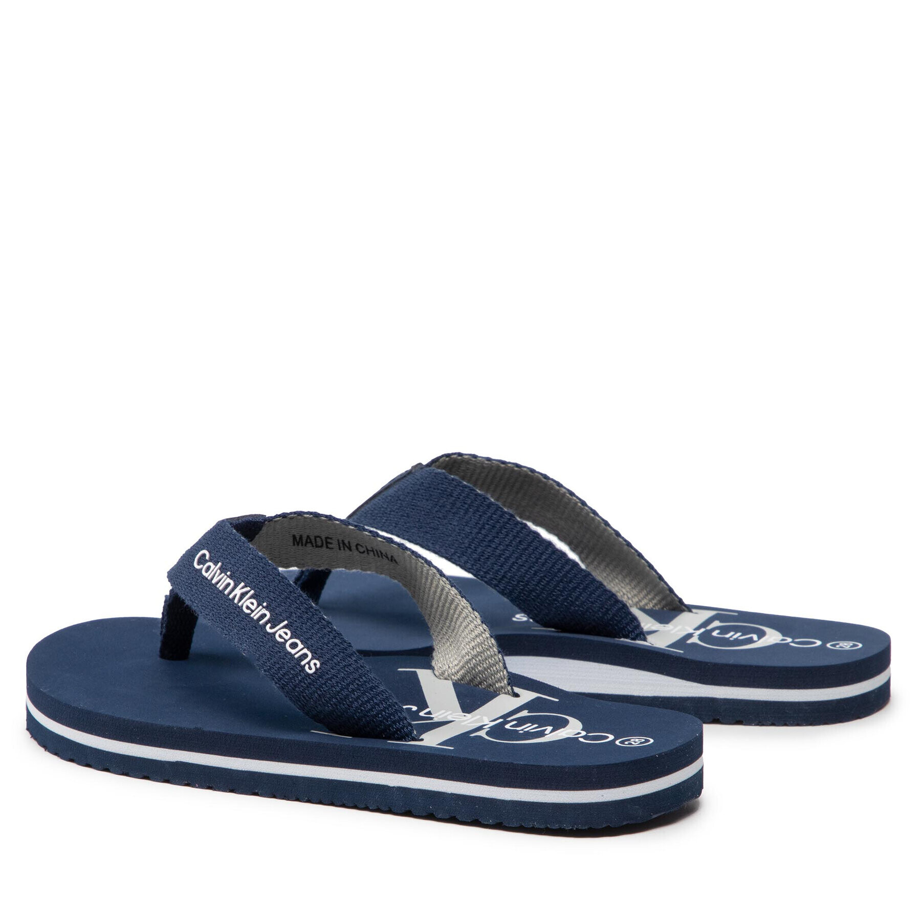 Calvin Klein Jeans Žabky Logo Print Flip Flop V3B8-80155-0058 M Tmavomodrá - Pepit.cz