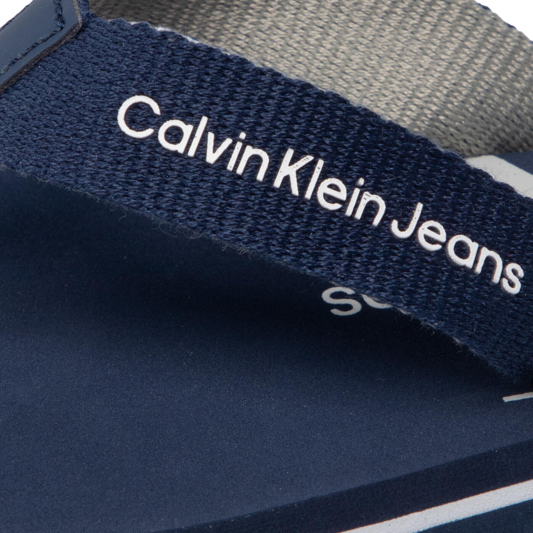 Calvin Klein Jeans Žabky Logo Print Flip Flop V3B8-80155-0058 M Tmavomodrá - Pepit.cz