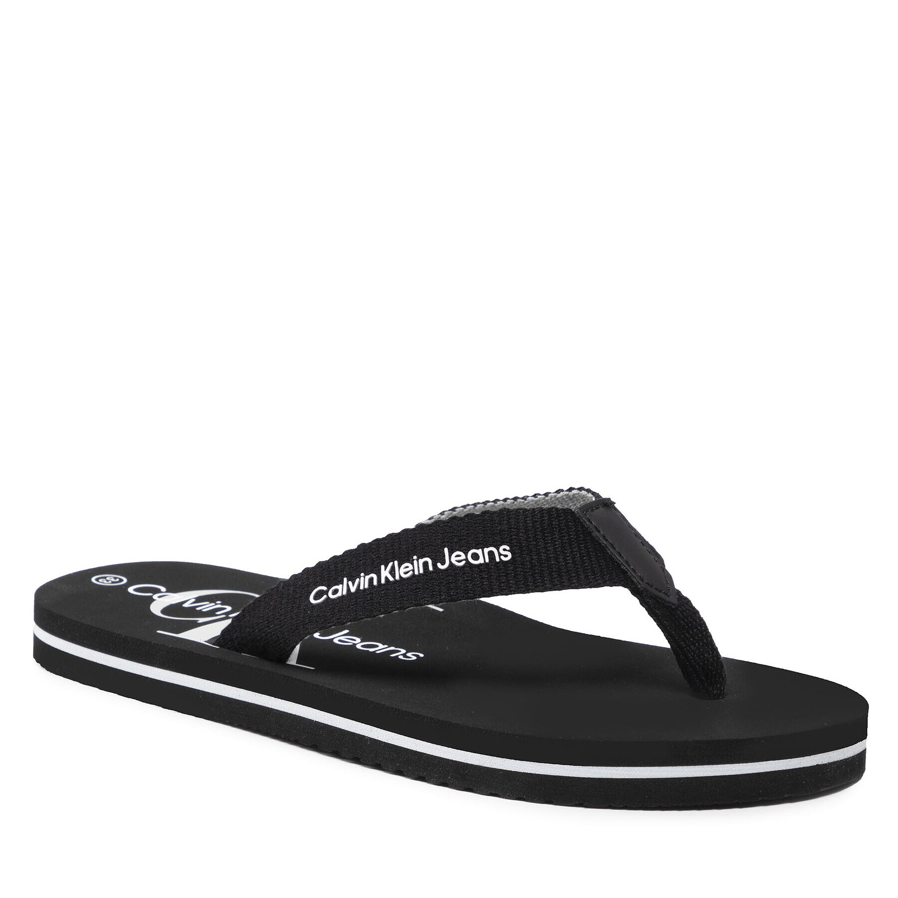 Calvin Klein Jeans Žabky Logo Print Flip Flop V3B8-80155-0058 S Černá - Pepit.cz