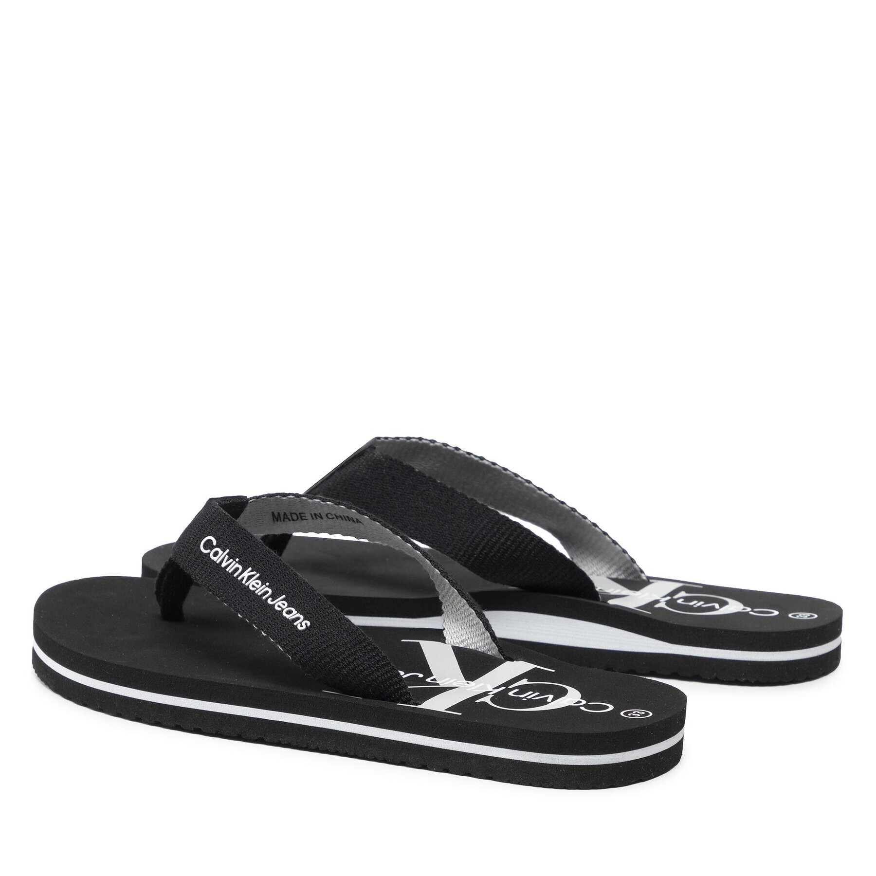 Calvin Klein Jeans Žabky Logo Print Flip Flop V3B8-80155-0058 S Černá - Pepit.cz