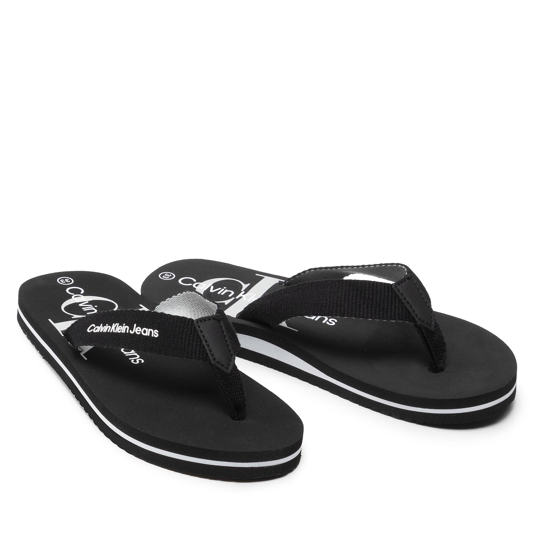 Calvin Klein Jeans Žabky Logo Print Flip Flop V3B8-80155-0058 S Černá - Pepit.cz