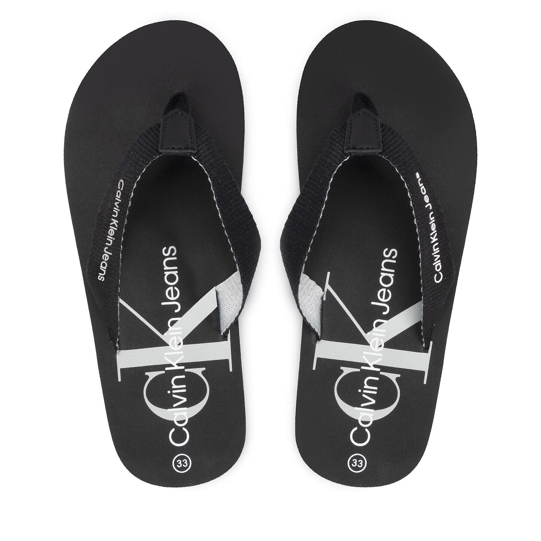 Calvin Klein Jeans Žabky Logo Print Flip Flop V3B8-80155-0058 S Černá - Pepit.cz