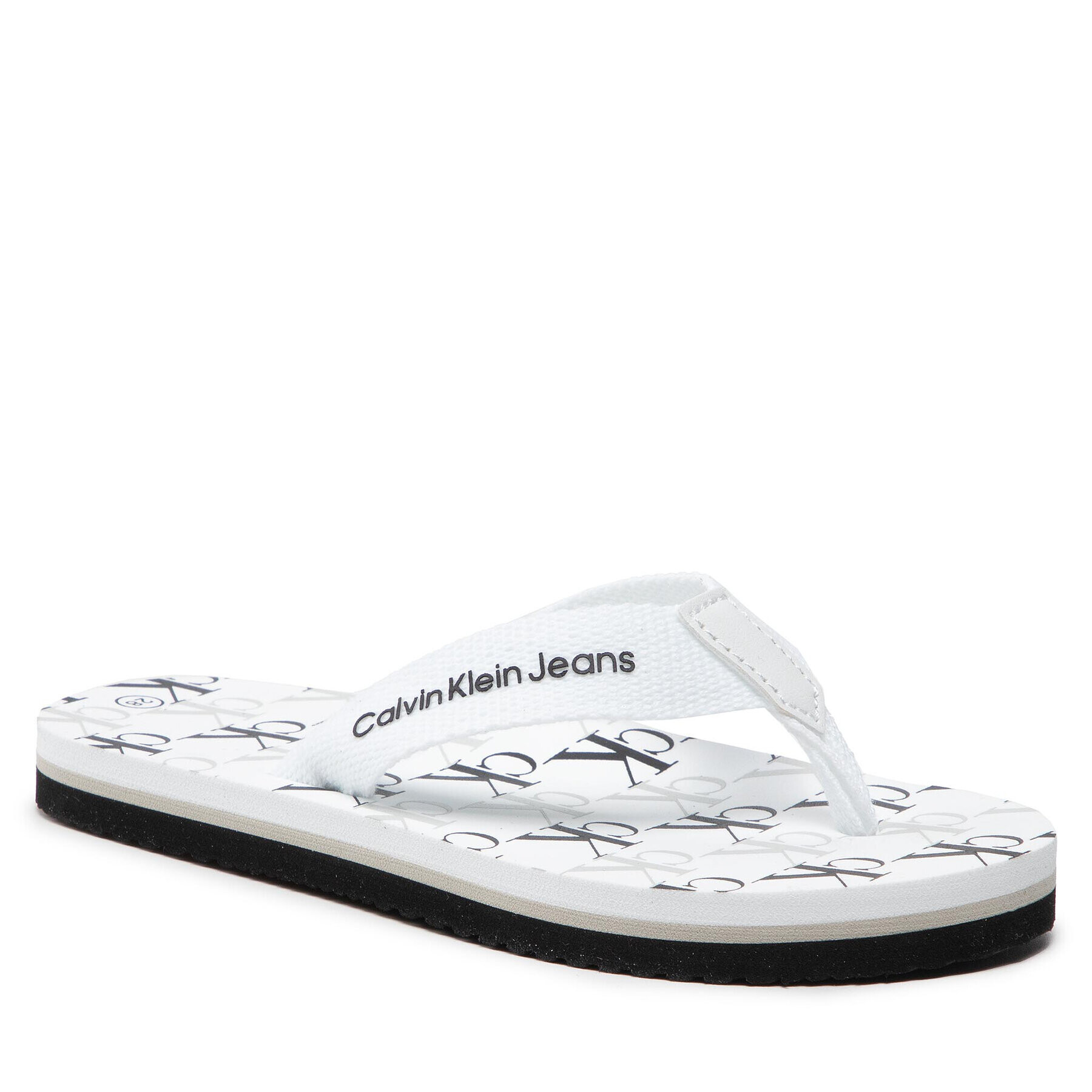 Calvin Klein Jeans Žabky Logo Print Flip Flop V3X8-80156-0058 M Bílá - Pepit.cz