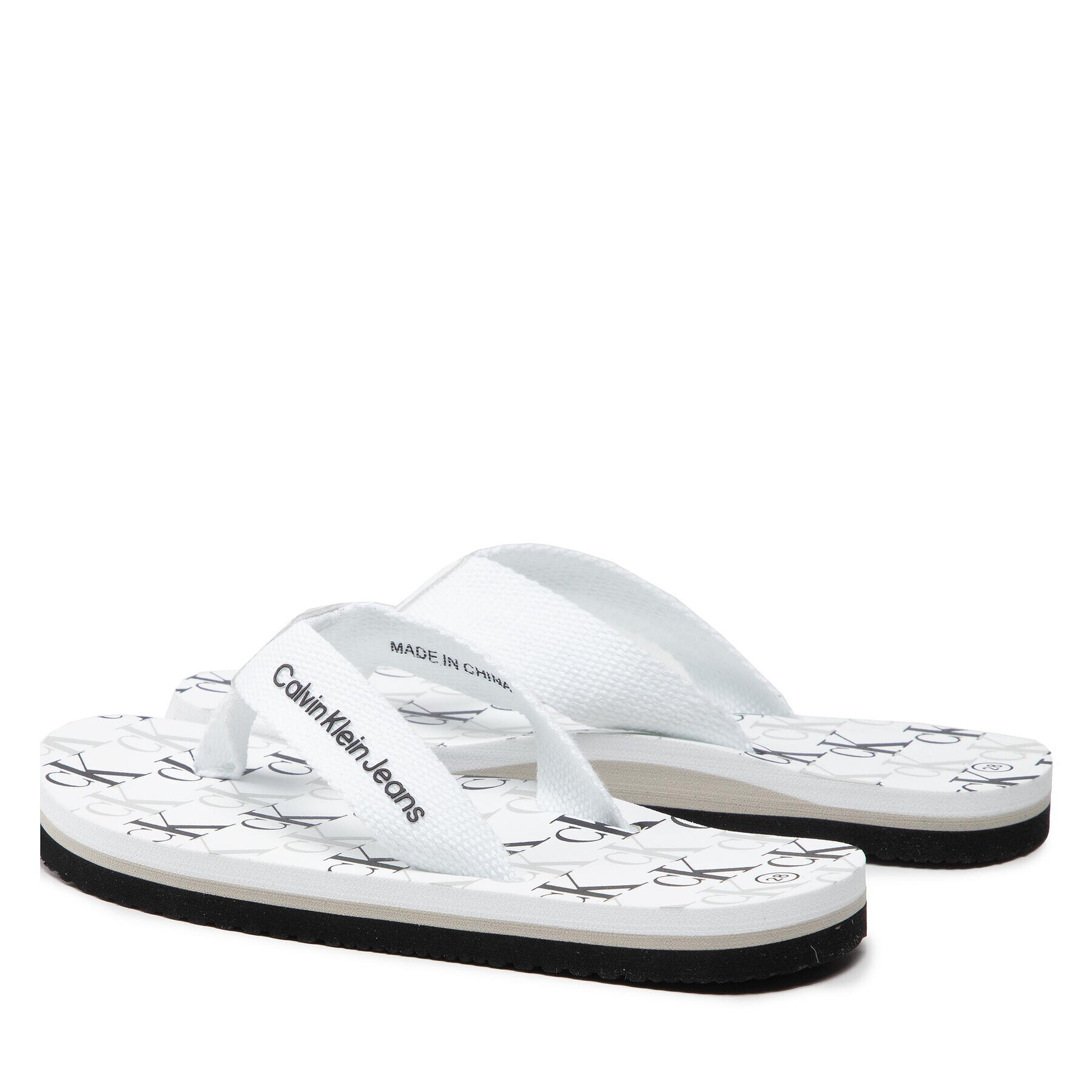 Calvin Klein Jeans Žabky Logo Print Flip Flop V3X8-80156-0058 M Bílá - Pepit.cz