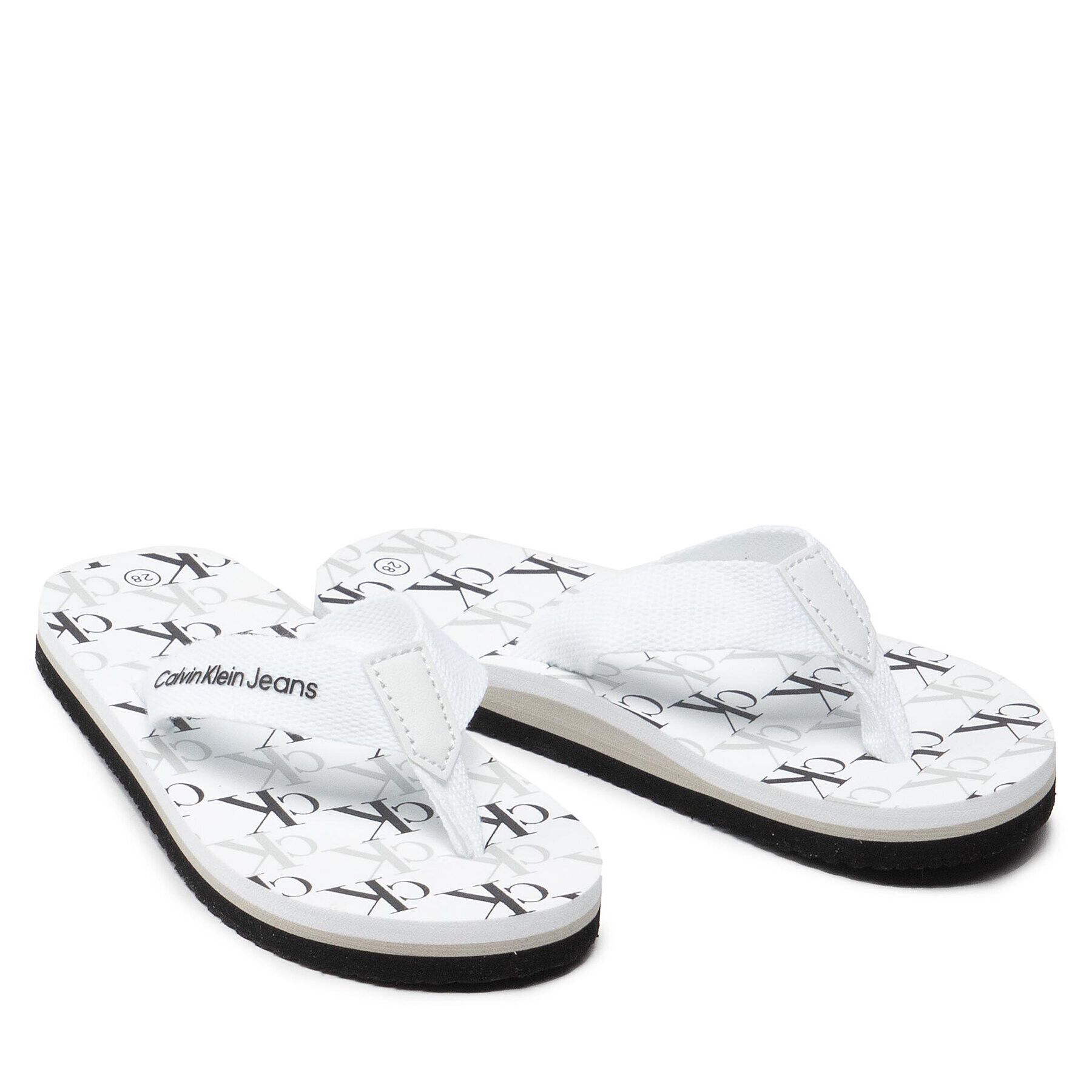 Calvin Klein Jeans Žabky Logo Print Flip Flop V3X8-80156-0058 M Bílá - Pepit.cz