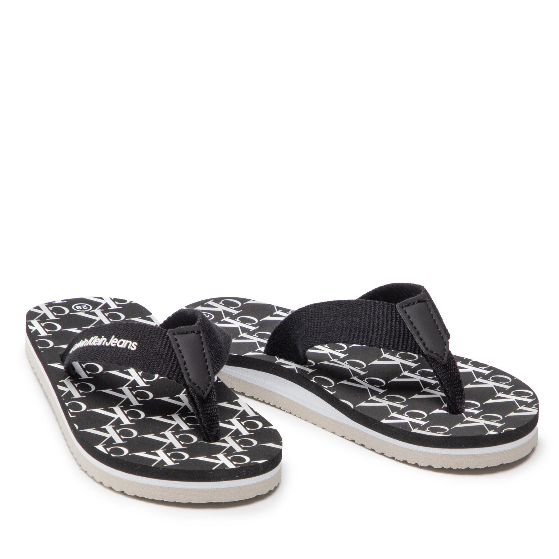 Calvin Klein Jeans Žabky Logo Print Flip Flop V3X8-80156-0058 M Černá - Pepit.cz