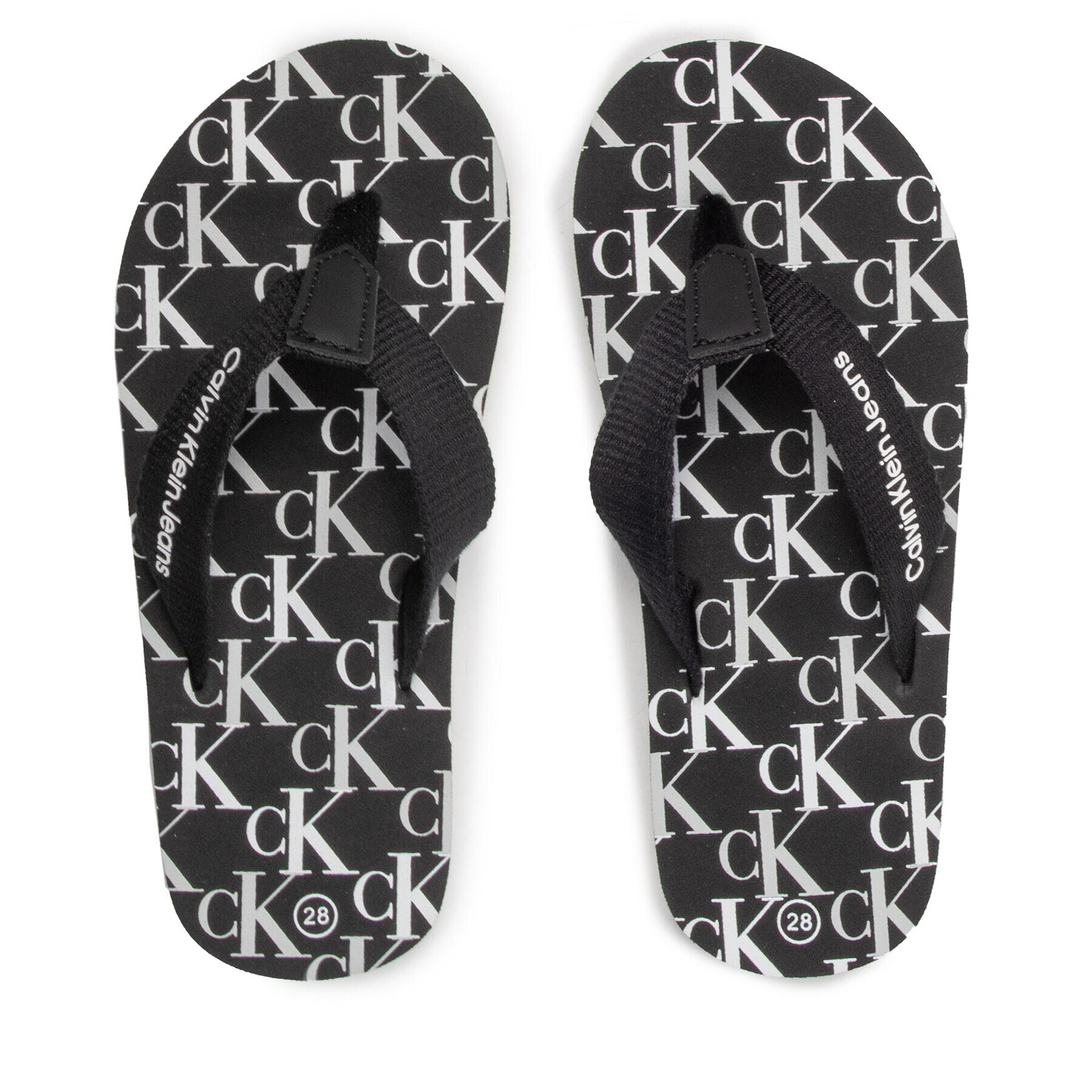 Calvin Klein Jeans Žabky Logo Print Flip Flop V3X8-80156-0058 M Černá - Pepit.cz