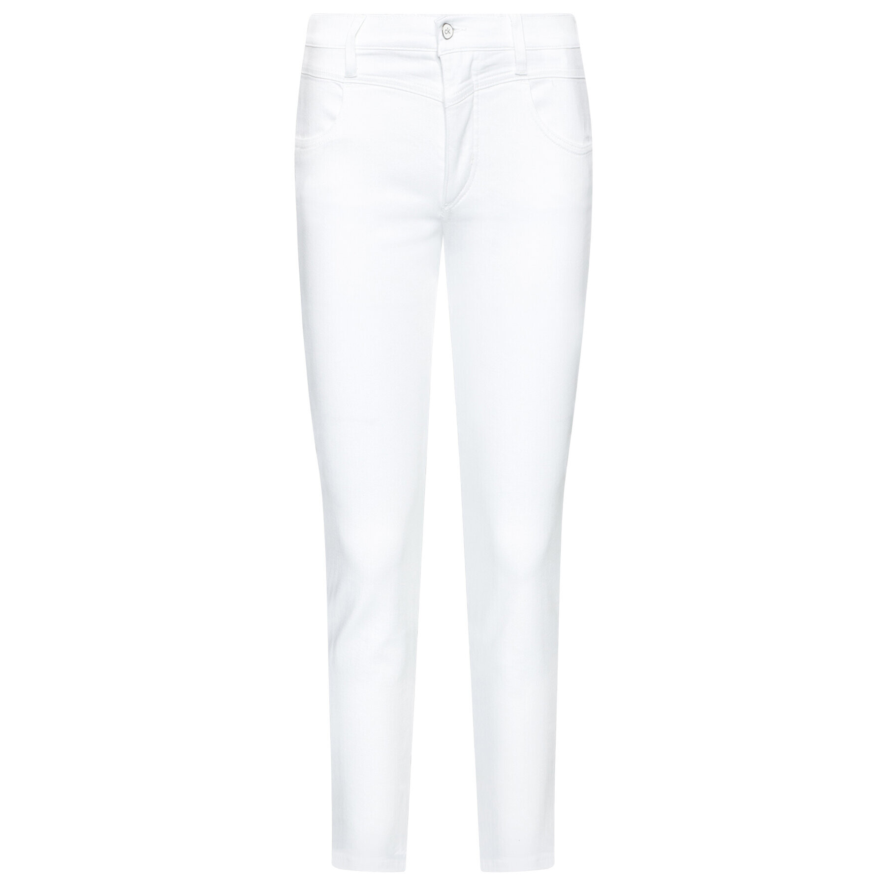 Calvin Klein Jeansy Ankle K20K202836 Bílá Slim Fit - Pepit.cz