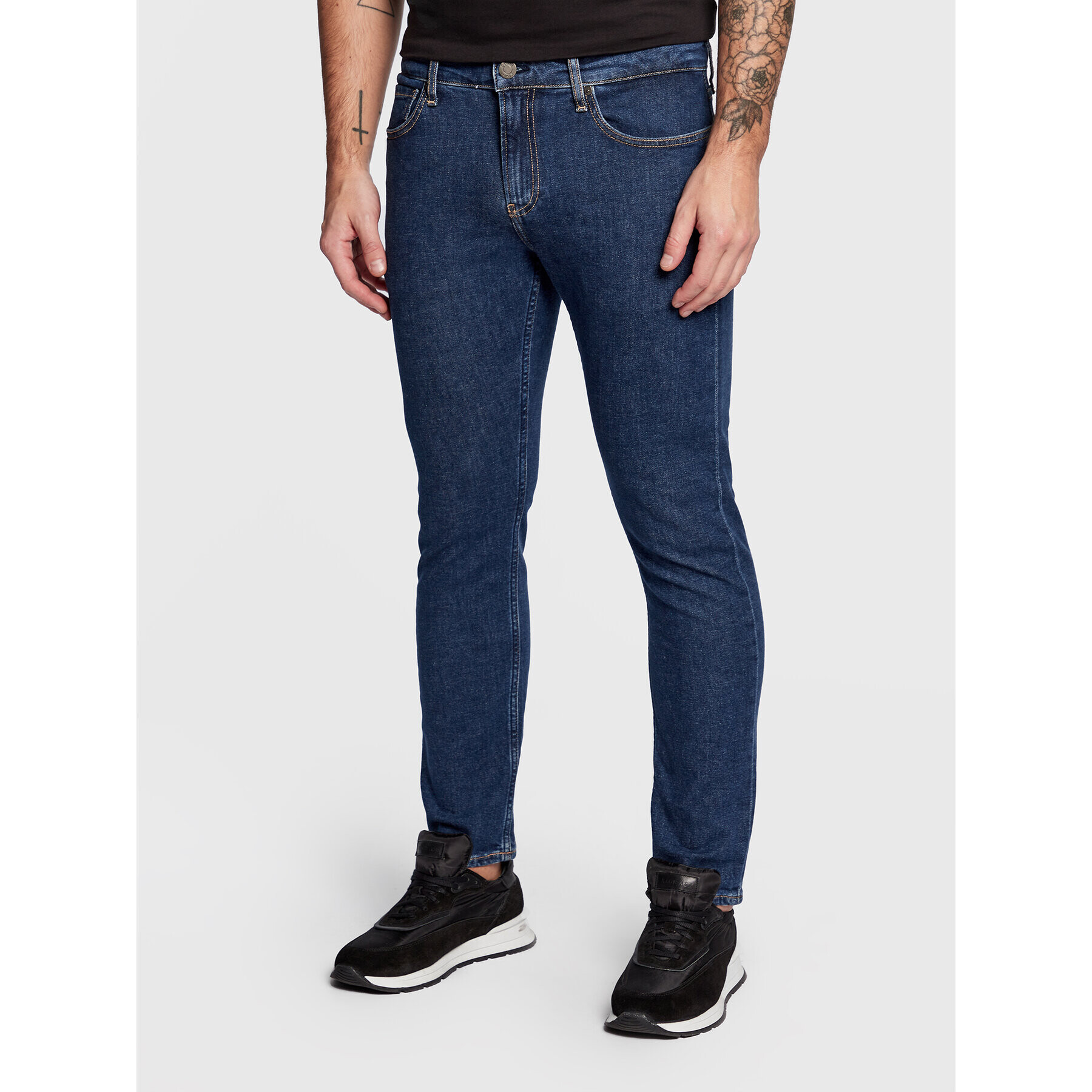 Calvin Klein Jeansy K10K110710 Tmavomodrá Slim Fit - Pepit.cz