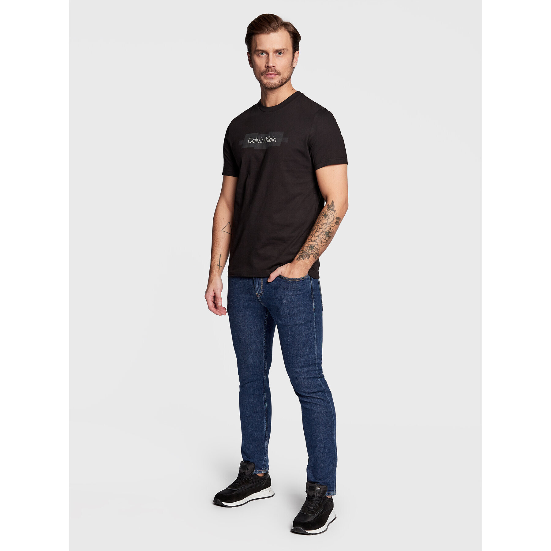 Calvin Klein Jeansy K10K110710 Tmavomodrá Slim Fit - Pepit.cz