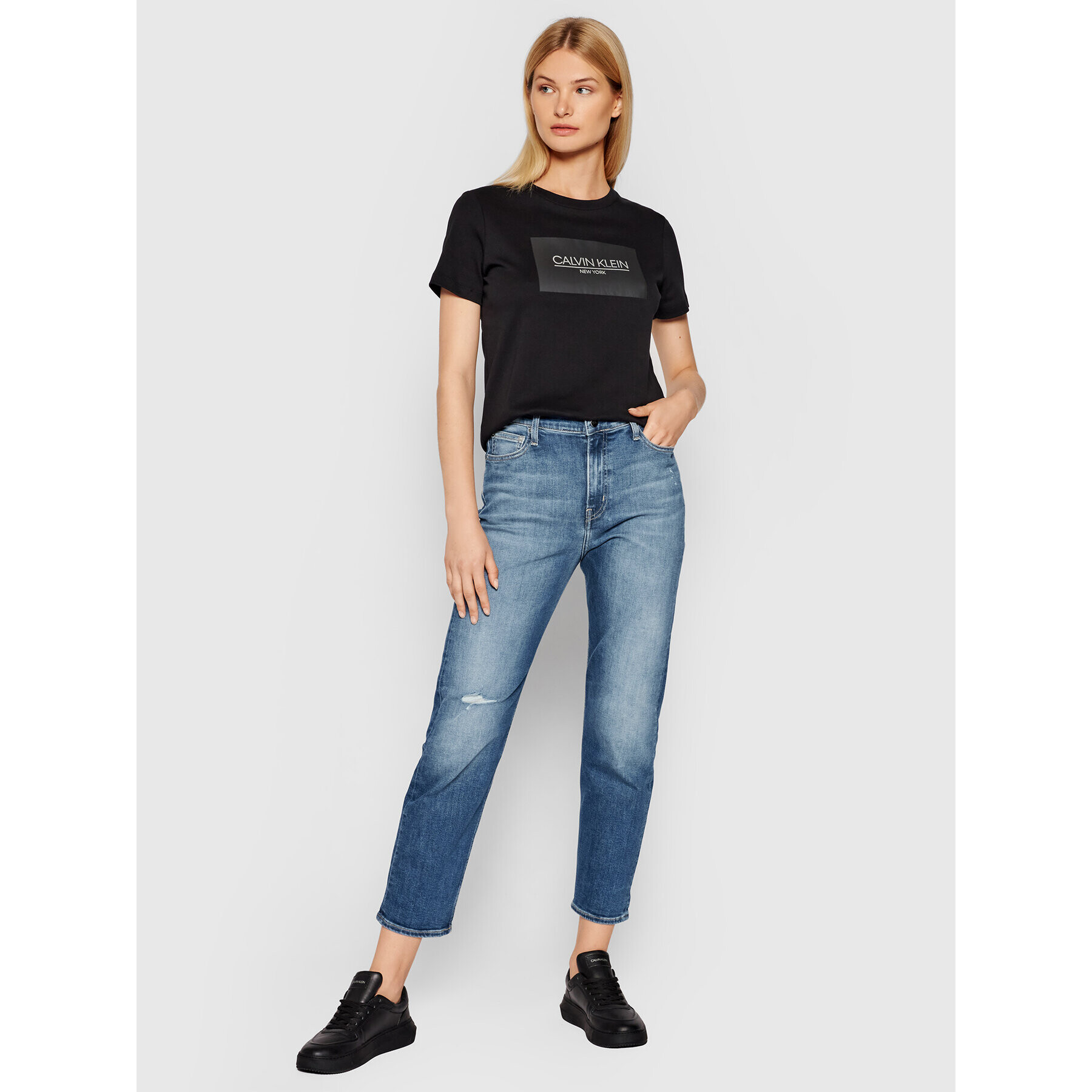 Calvin Klein Jeansy K20K202888 Modrá Relaxed Fit - Pepit.cz