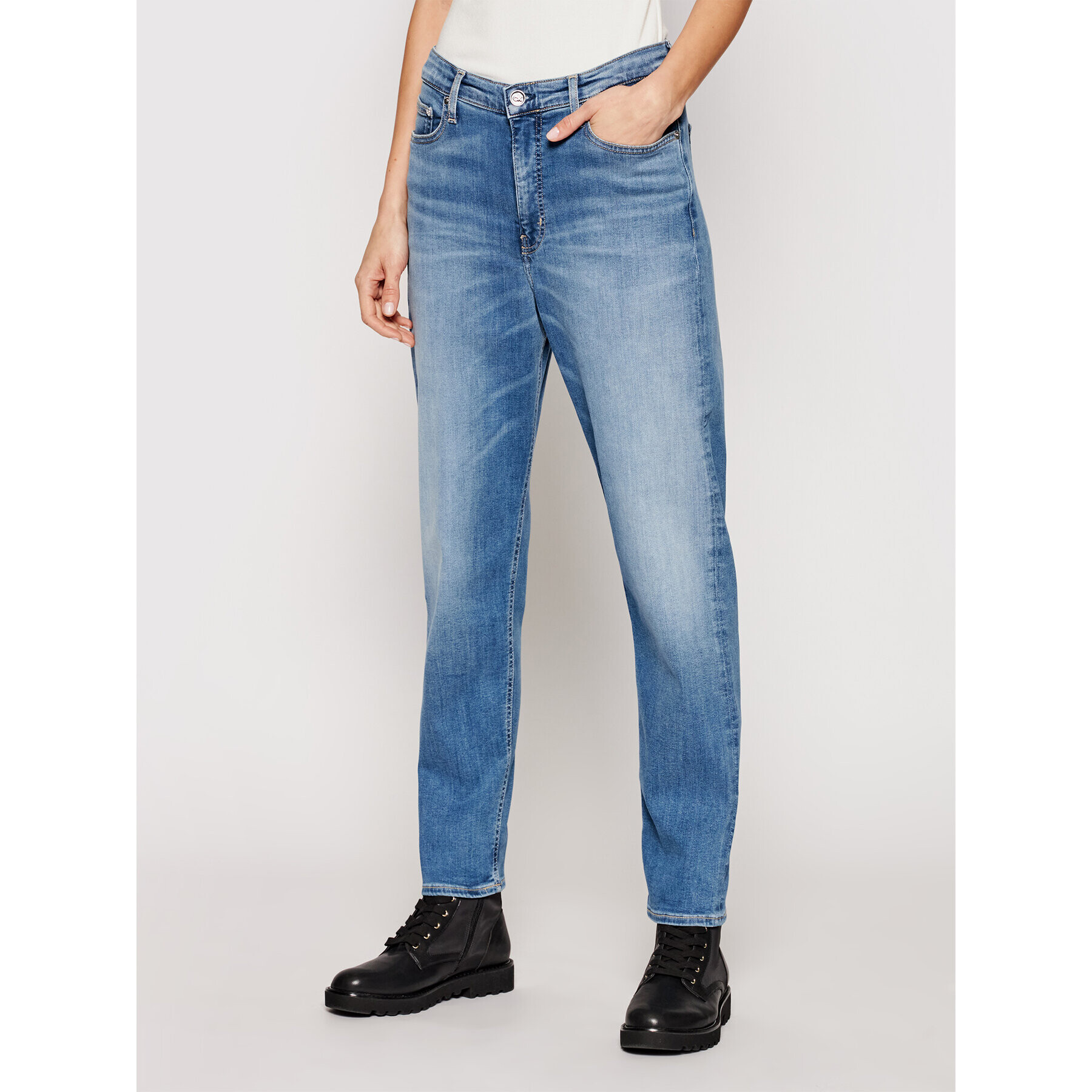 Calvin Klein Jeansy K20K202985 Tmavomodrá Boyfriend Fit - Pepit.cz