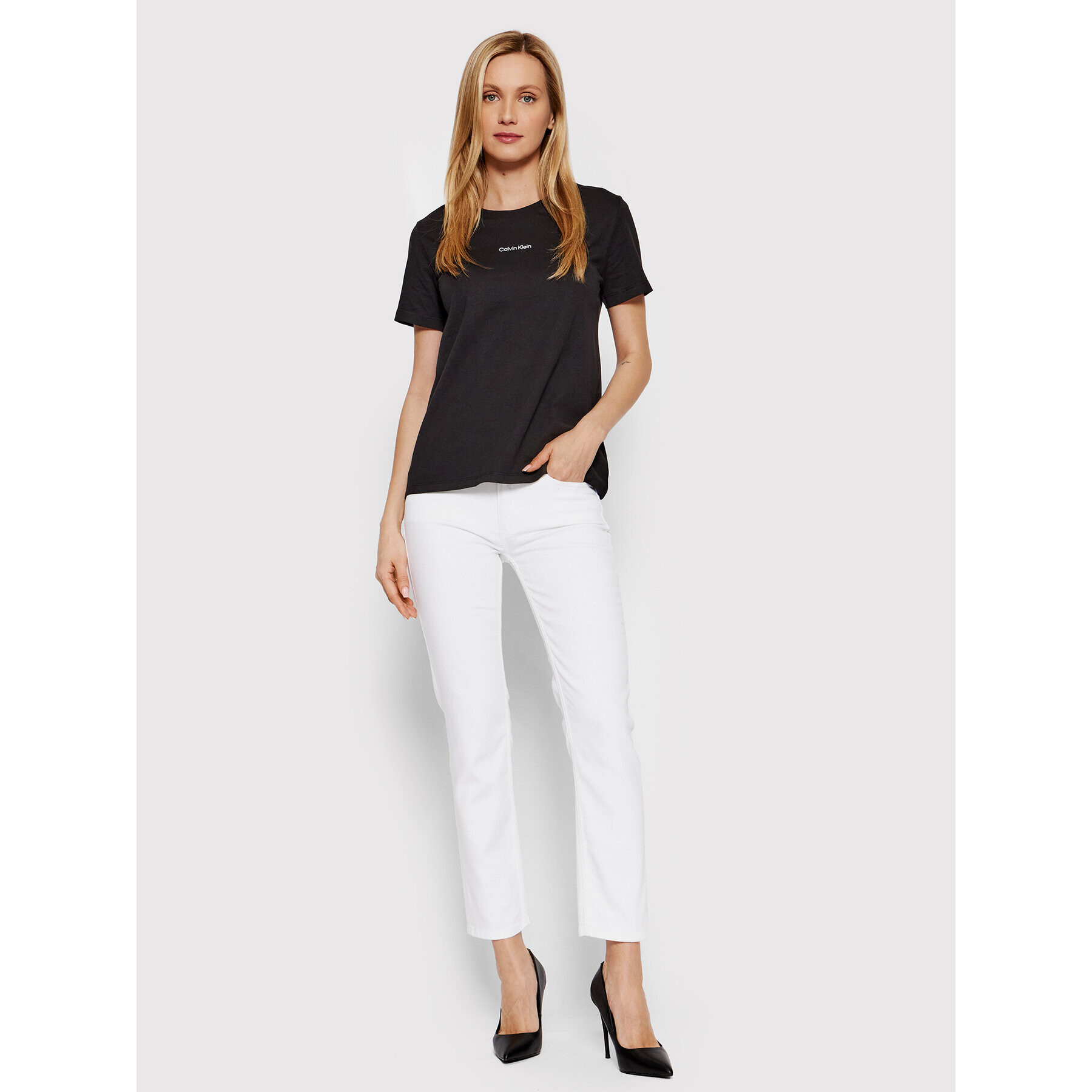 Calvin Klein Jeansy K20K203756 Bílá Slim Leg - Pepit.cz