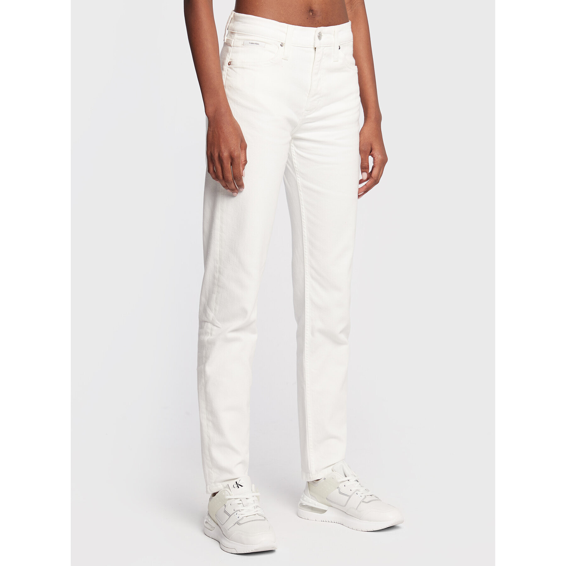 Calvin Klein Jeansy K20K204509 Bílá Slim Fit - Pepit.cz