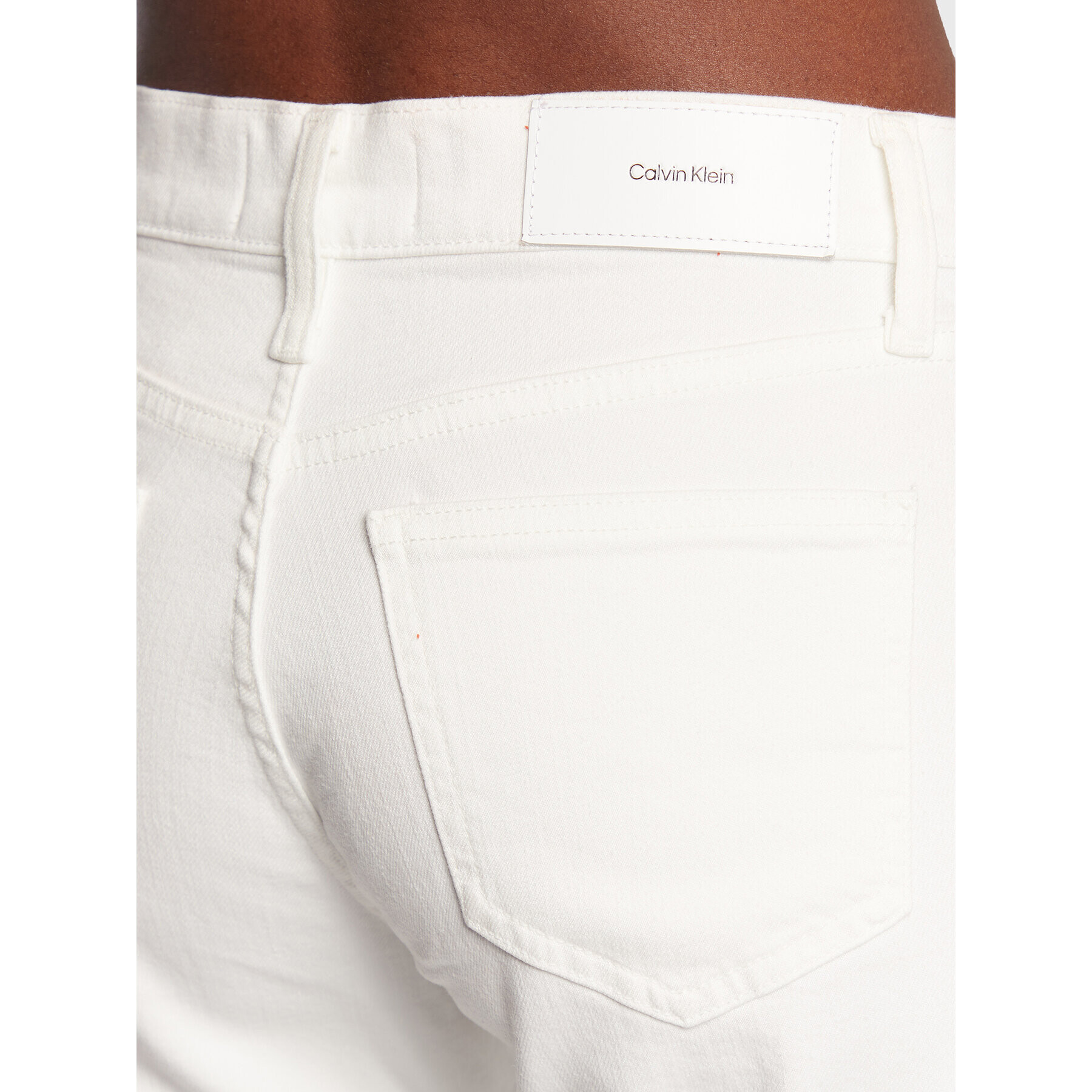 Calvin Klein Jeansy K20K204509 Bílá Slim Fit - Pepit.cz