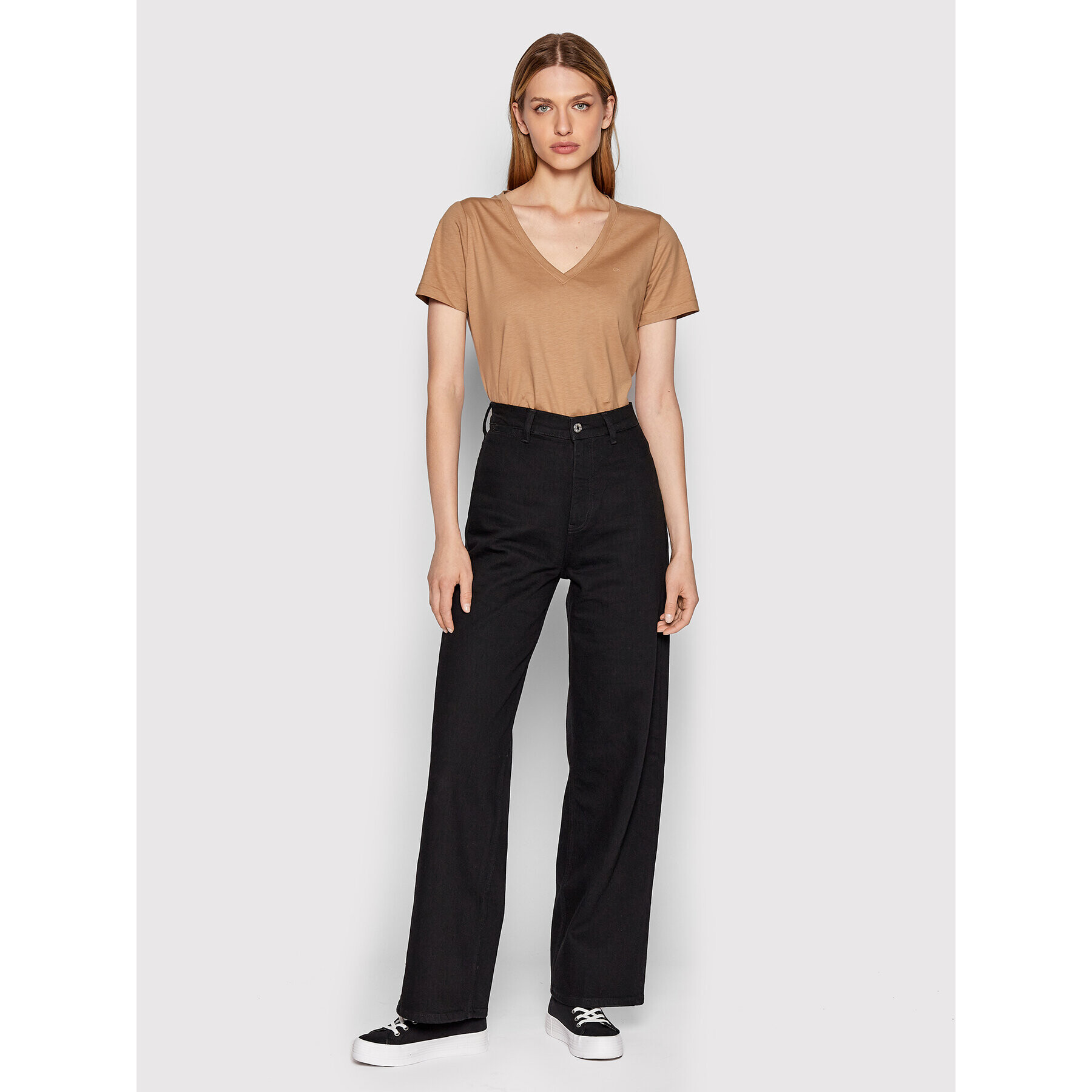 Calvin Klein Jeansy K20K204869 Černá Wide Leg - Pepit.cz