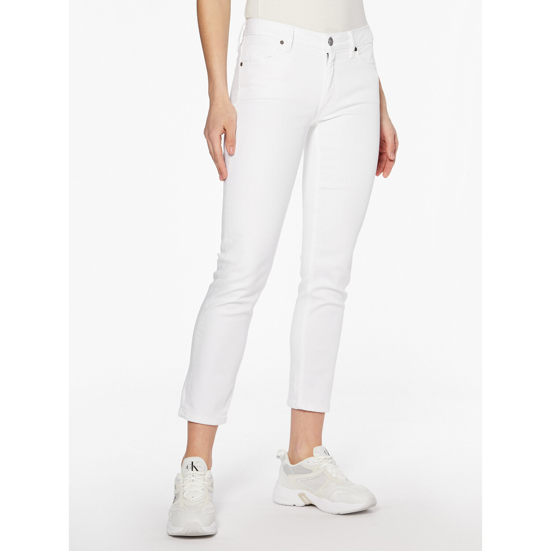 Calvin Klein Jeansy K20K205159 Bílá Slim Fit - Pepit.cz