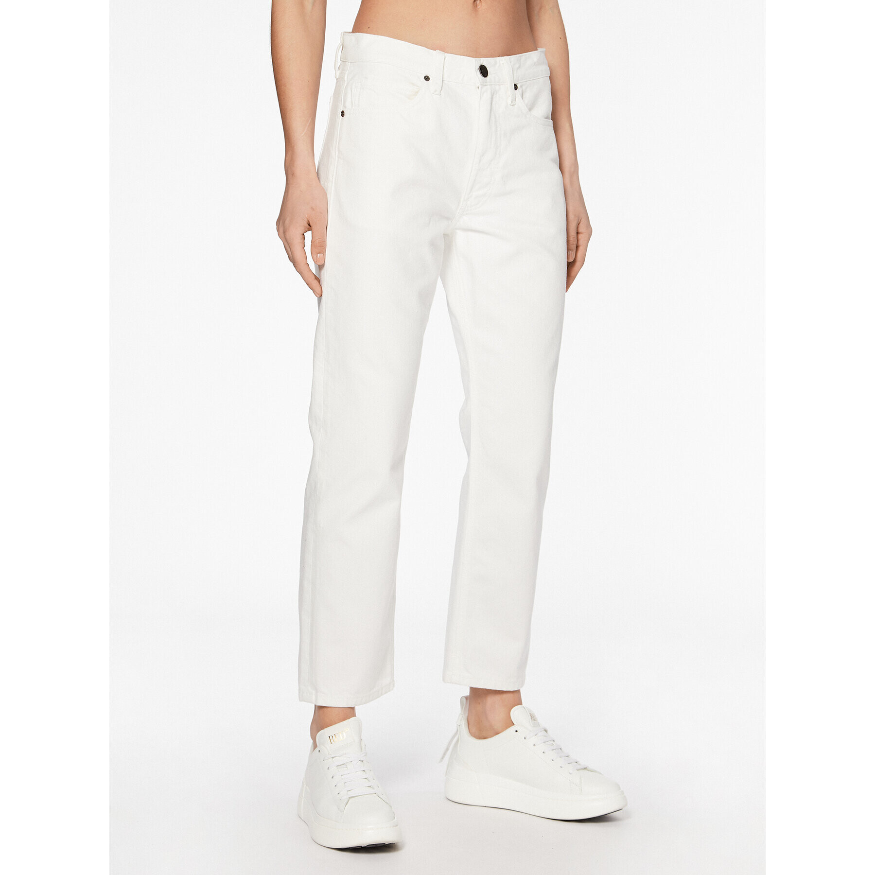 Calvin Klein Jeansy K20K205167 Bílá Mom Fit - Pepit.cz