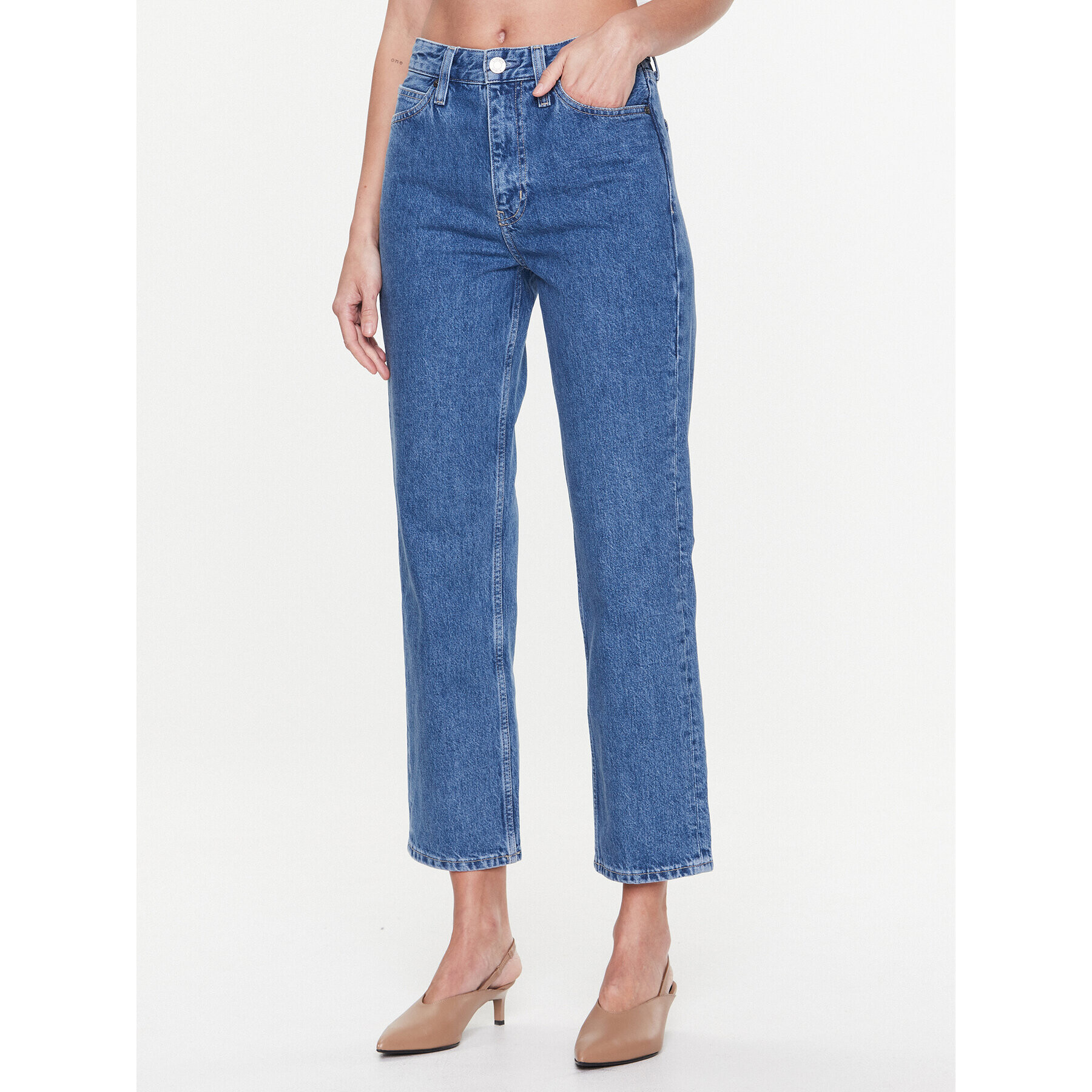 Calvin Klein Jeansy K20K205607 Modrá Regular Fit - Pepit.cz