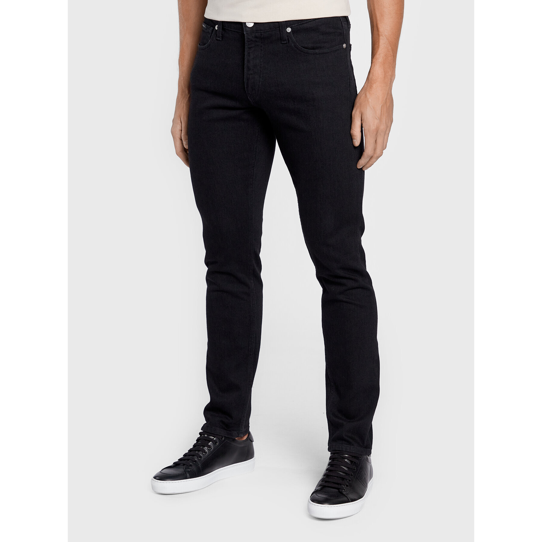 Calvin Klein Jeansy Night Black K10K109921 Černá Slim Fit - Pepit.cz