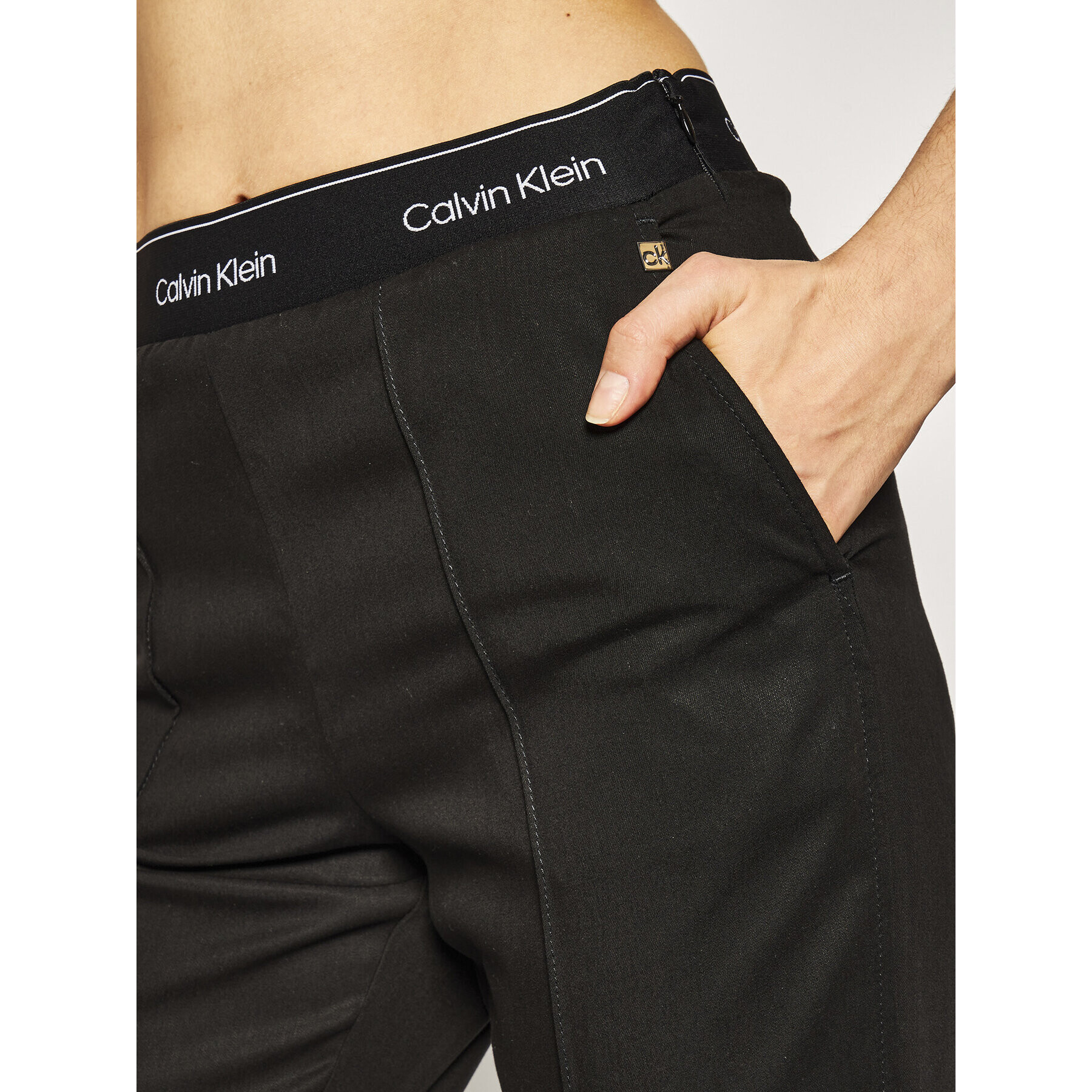 Calvin Klein Jeggins Tencel Branded Elastic K20K201765 Černá Slim Fit - Pepit.cz