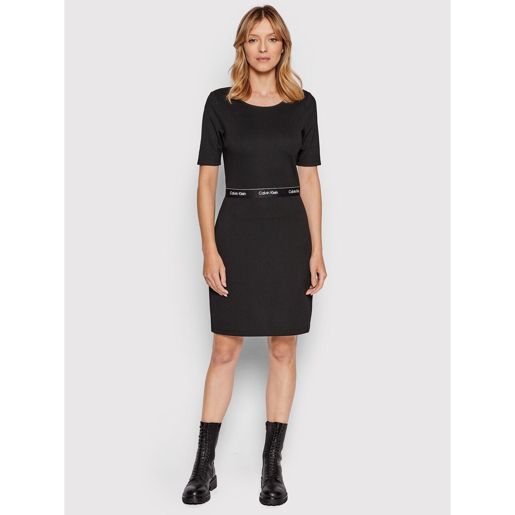 Calvin Klein Každodenní šaty Milano Bodycon K20K203504 Černá Slim Fit - Pepit.cz