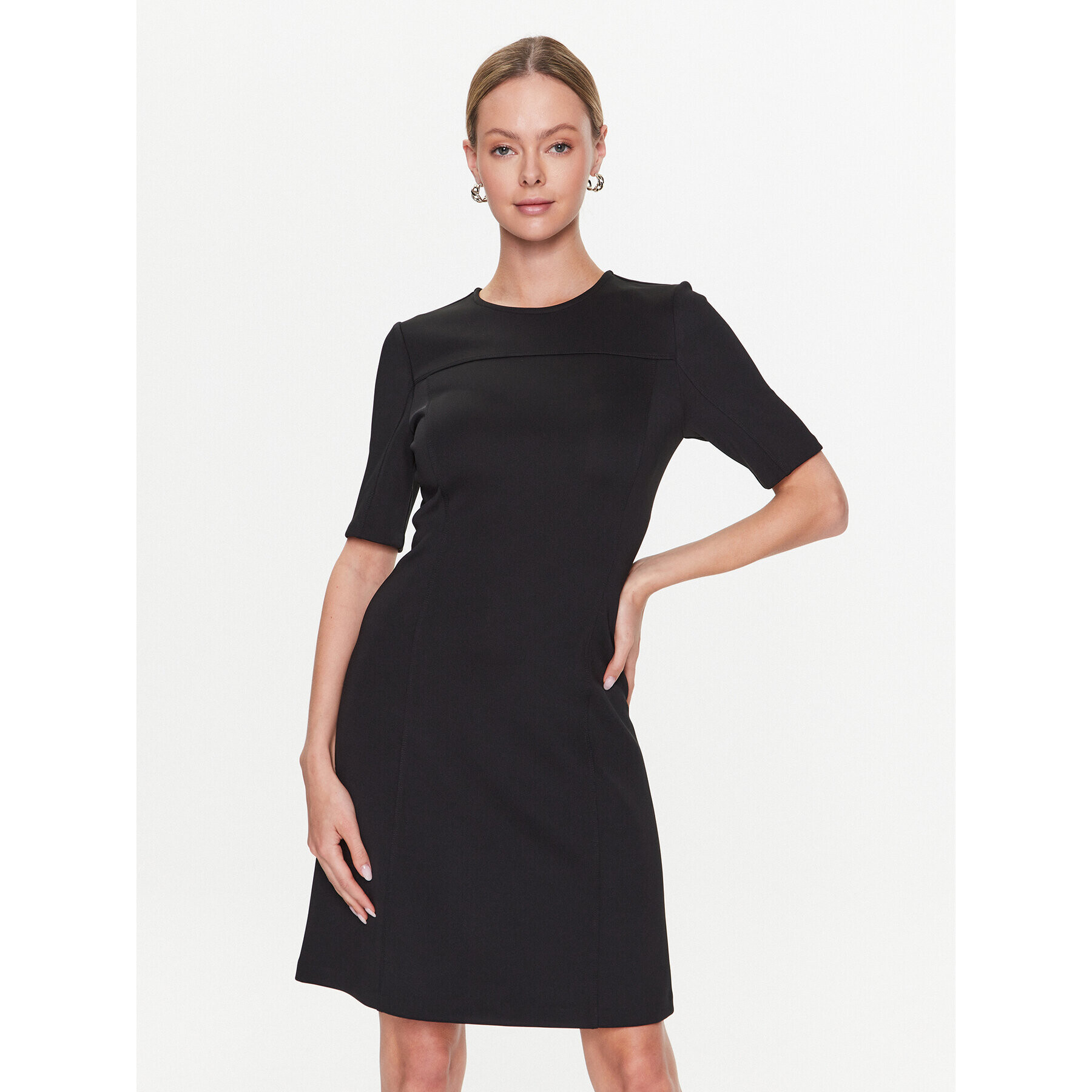 Calvin Klein Každodenní šaty Technical Knit Mini Dress K20K205513 Černá Regular Fit - Pepit.cz