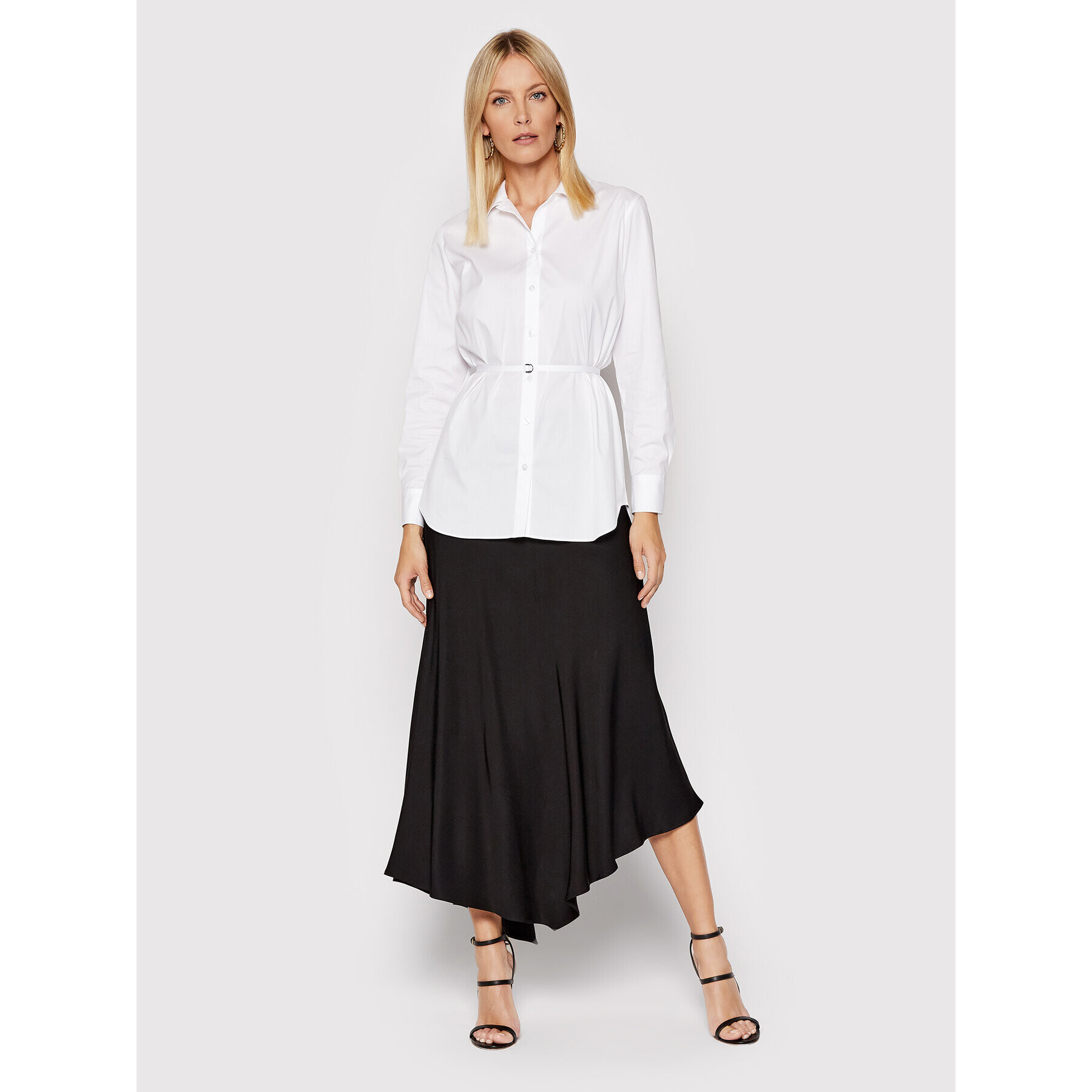 Calvin Klein Košile Cotton Belted K20K203576 Bílá Regular Fit - Pepit.cz